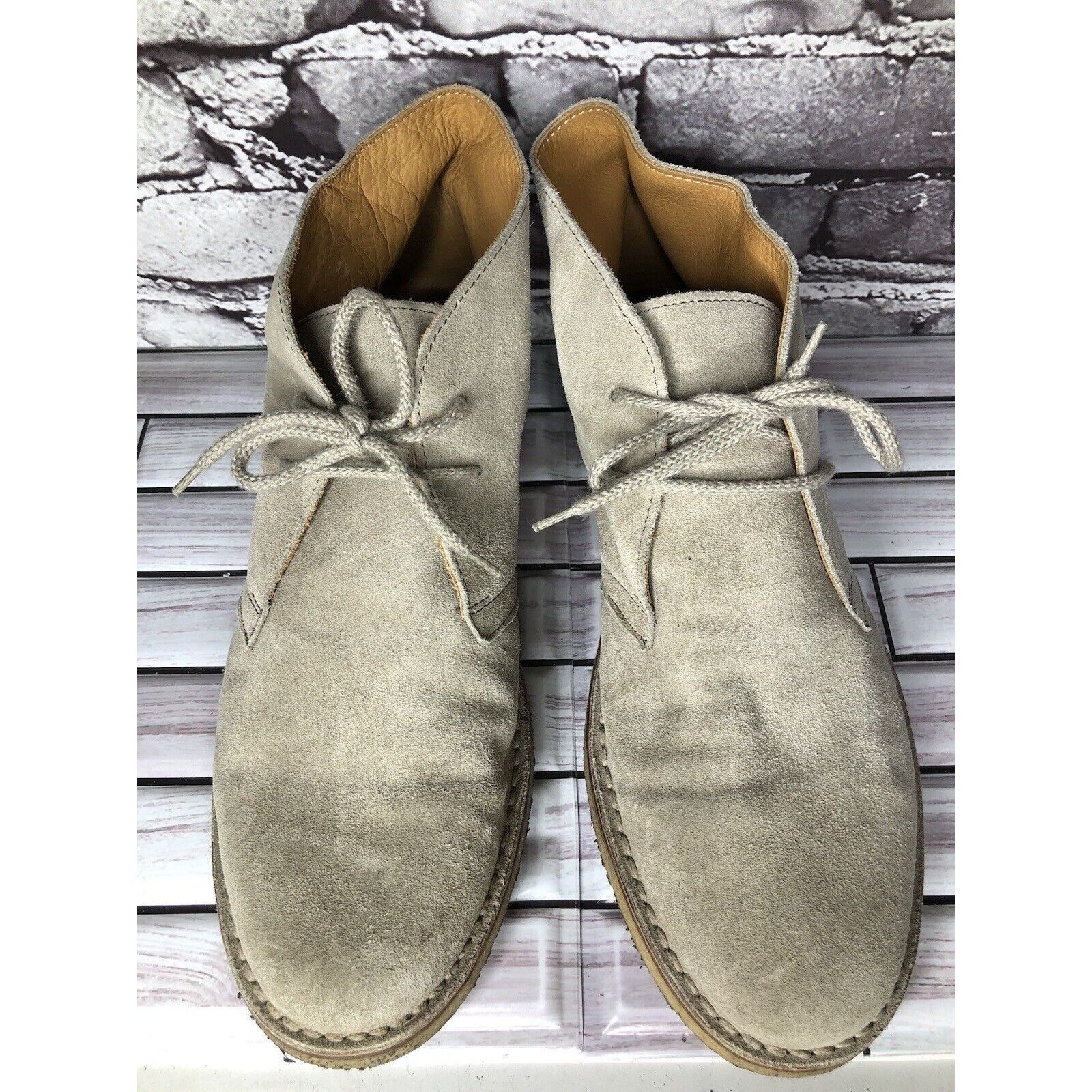 Barneys New York Barneys New York Beige Suede Leather Chukka Casual Lace Boot Size US 12 / EU 45 - 22 Thumbnail
