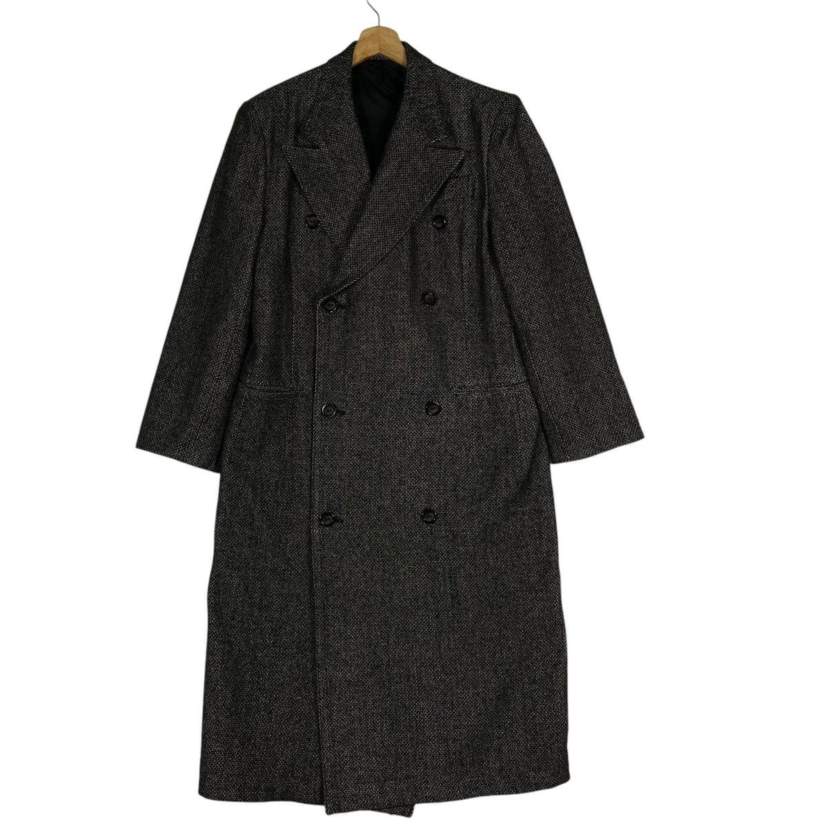 Y's × Yohji Yamamoto Vintage Y'S Yohji Yamamoto Wool Double Breasted Long Coat Size US M / EU 48-50 / 2 - 1 Thumbnail