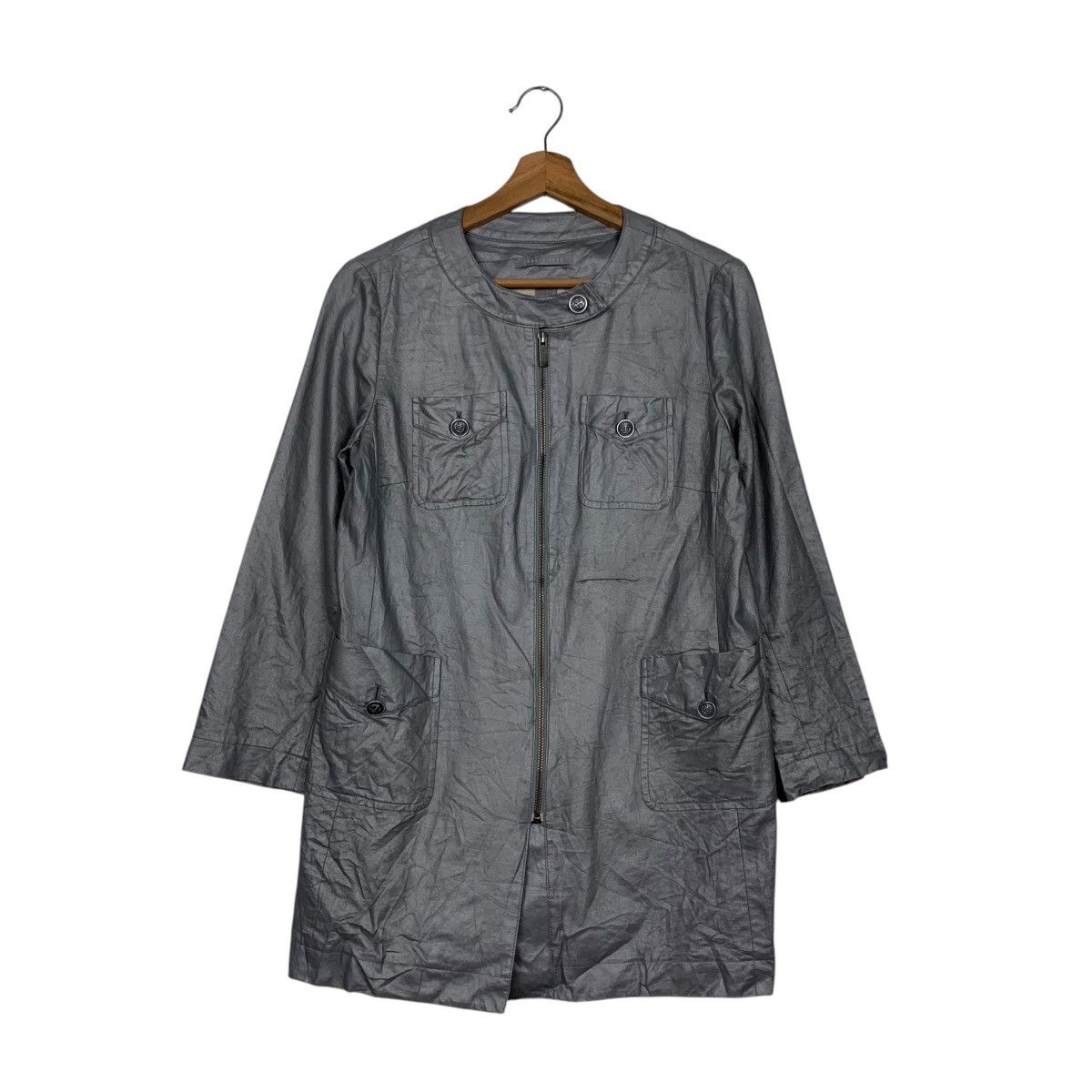 Theory THEORY LUXE Silver Grey Linen Jacket #2804-C127 Size M / US 6-8 / IT 42-44 - 1 Thumbnail