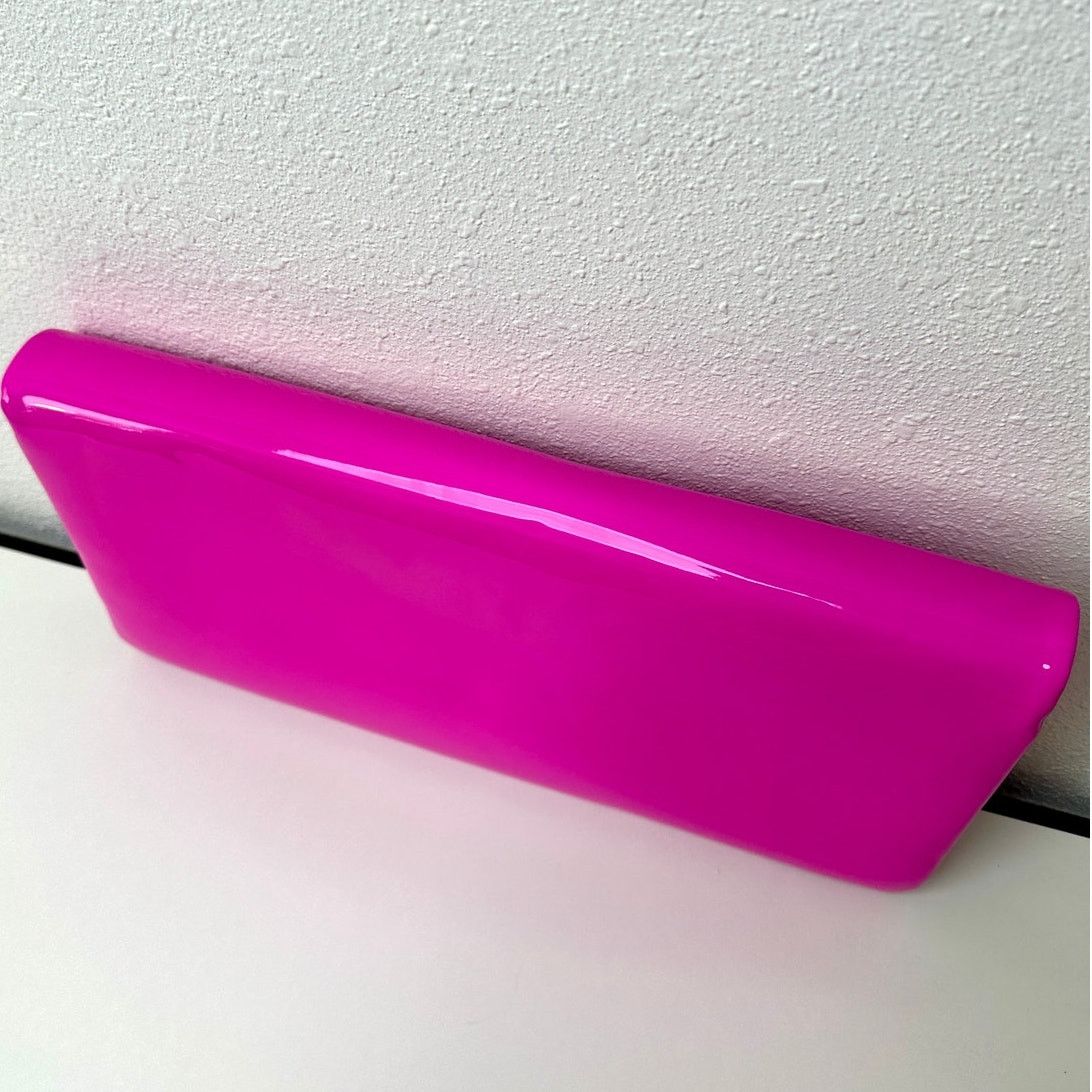 Valentino Valentino Hot Pink Patent Leather Large Envelope Clutch Size ONE SIZE - 8 Thumbnail