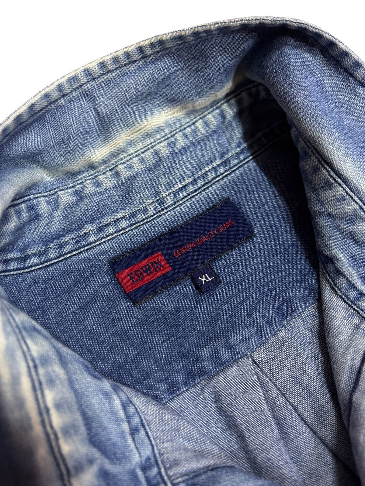 Edwin × Japanese Brand Vintage 90s Edwin Button Up Denim Size US XL / EU 56 / 4 - 9 Thumbnail
