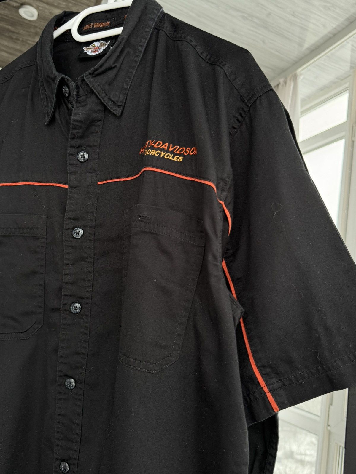 Harley Davidson Vintage Harley-Davidson Moto Short Sleeve Shirt Sz L Size US L / EU 52-54 / 3 - 5 Thumbnail
