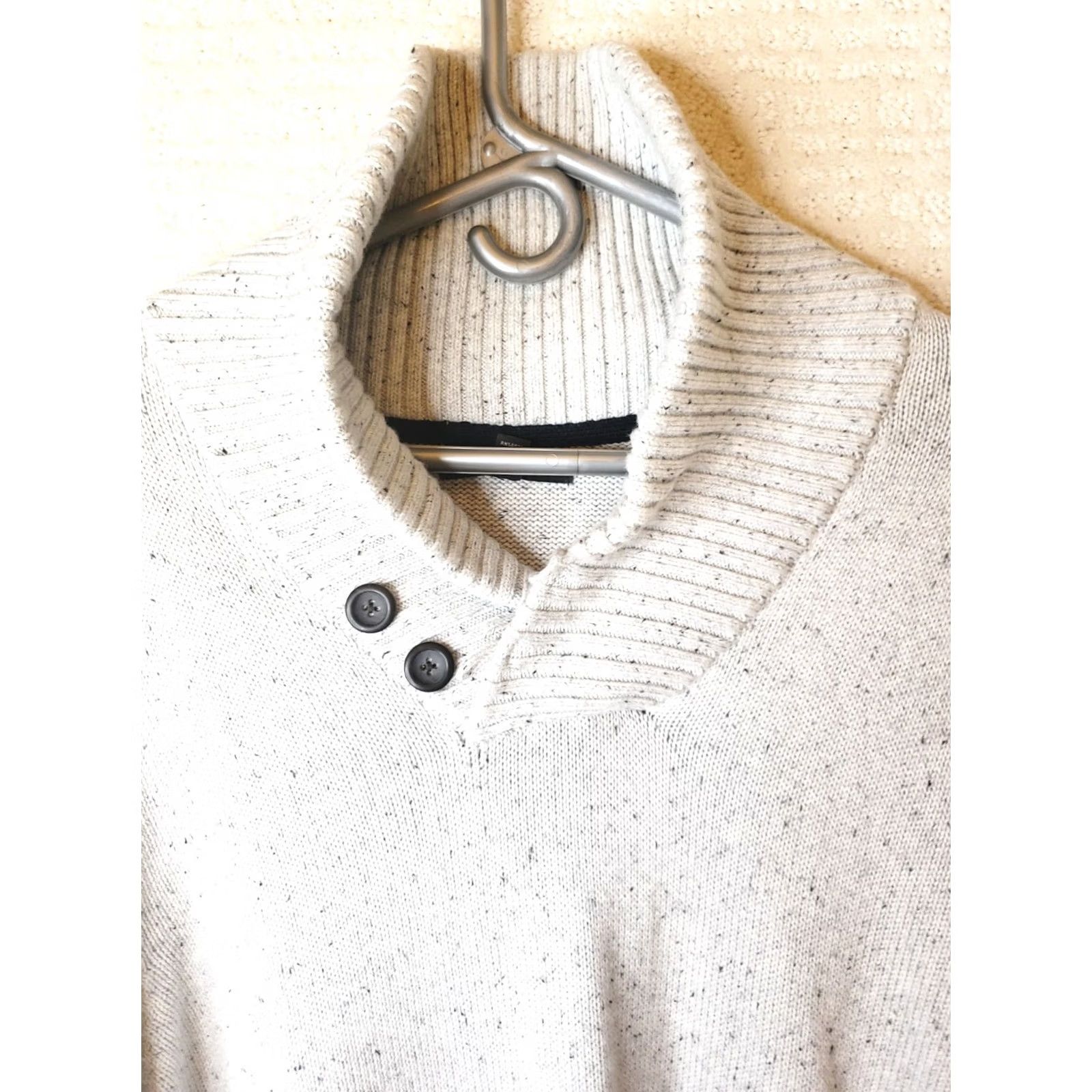 Banana Republic Banana Republic Sweater Men Large Beige Cowl Shawl Neck Buttons Pullover Knit Wool Regular Size L Size US L / EU 52-54 / 3 - 3 Thumbnail