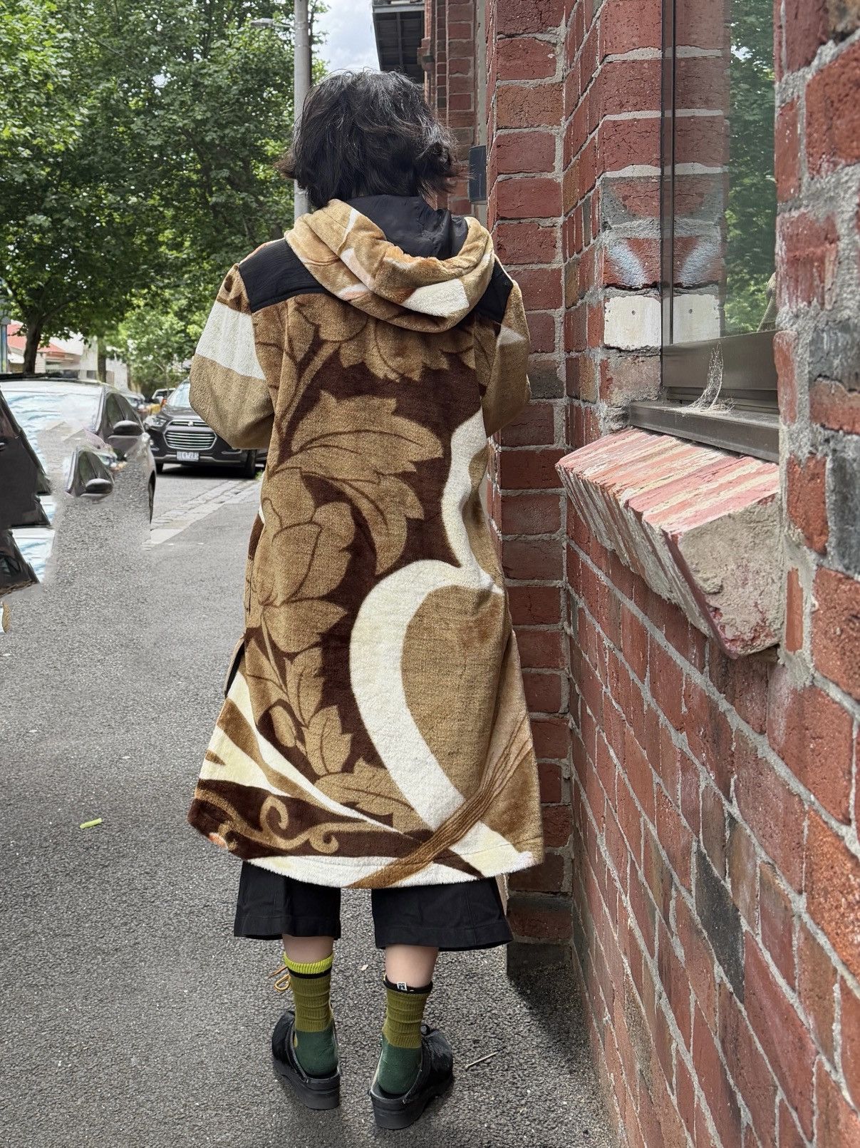 Marine Serre MARINE SERRE technical fleece blanket coat in multicolor. Size L / US 10 / IT 46 - 3 Thumbnail