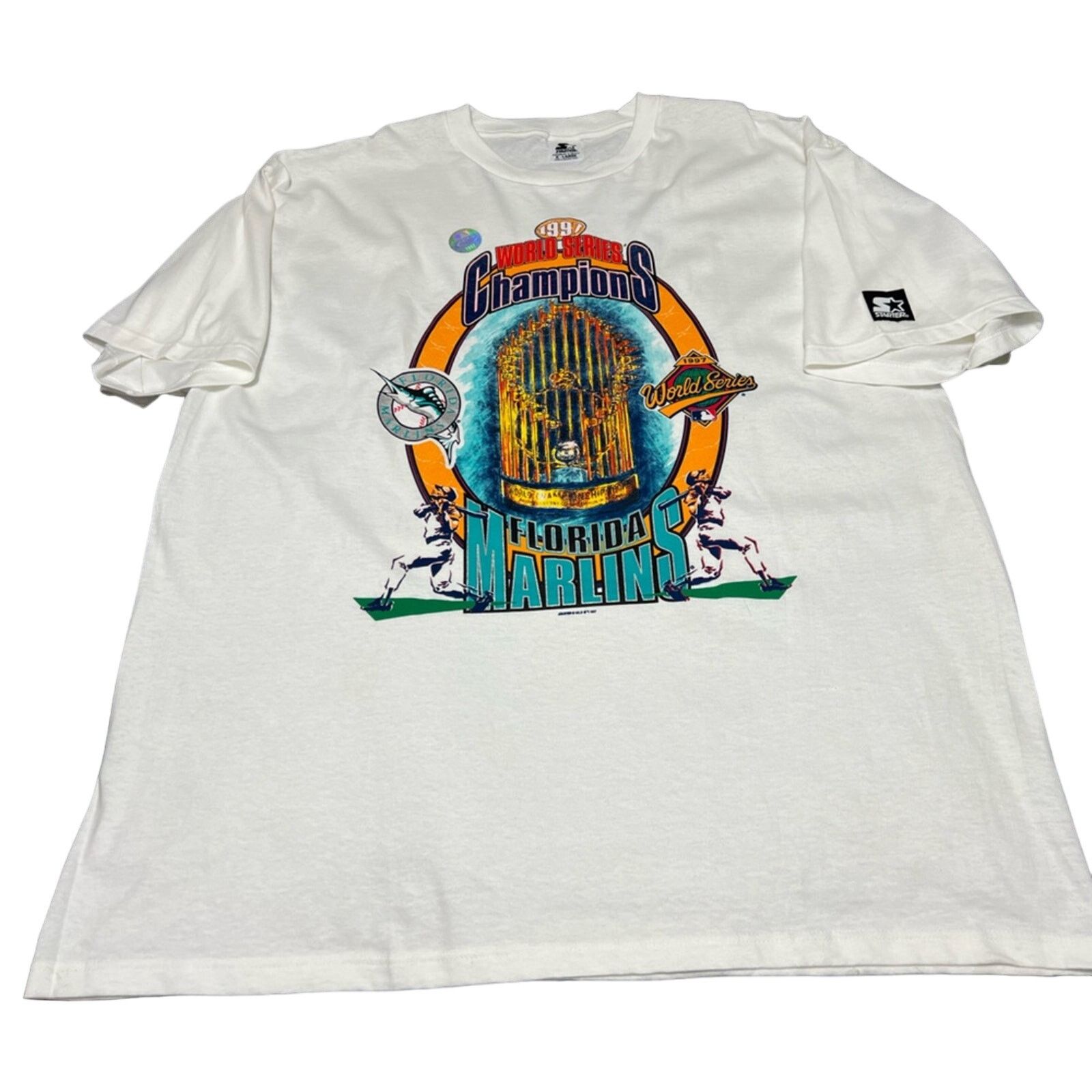 Starter Vintage 1997 Florida Marlins Starter World Series Shirt NEW Size US XL / EU 56 / 4 - 5 Thumbnail