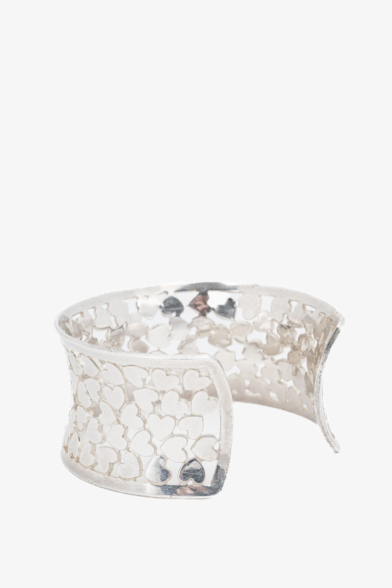 Other Birks Sterling Silver Heart-Cutout Open Cuff Bracelet Size ONE SIZE - 2 Thumbnail