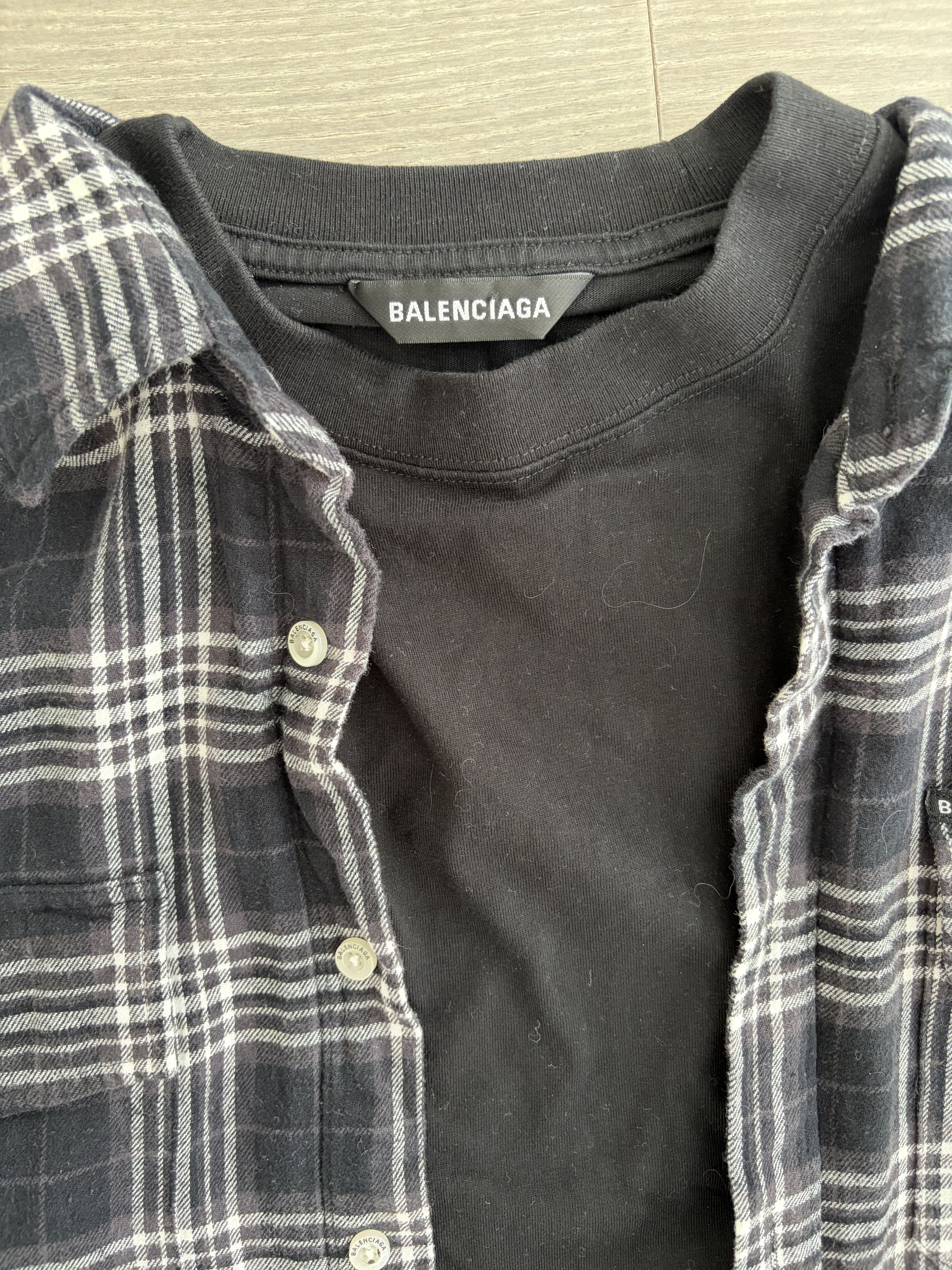 Balenciaga Balenciaga Trompe Oeil Oversized Flannel Size US M / EU 48-50 / 2 - 2 Thumbnail