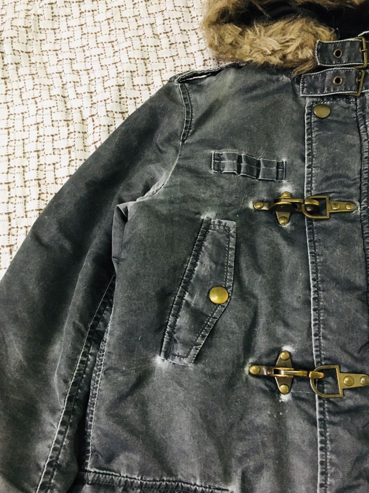 If Six Was Nine × Japanese Brand × Le Grande Bleu (L.G.B.) A07 Incede Punk Bondage Multipocket Fur Hoodie Jacket Size M / US 6-8 / IT 42-44 - 8 Thumbnail
