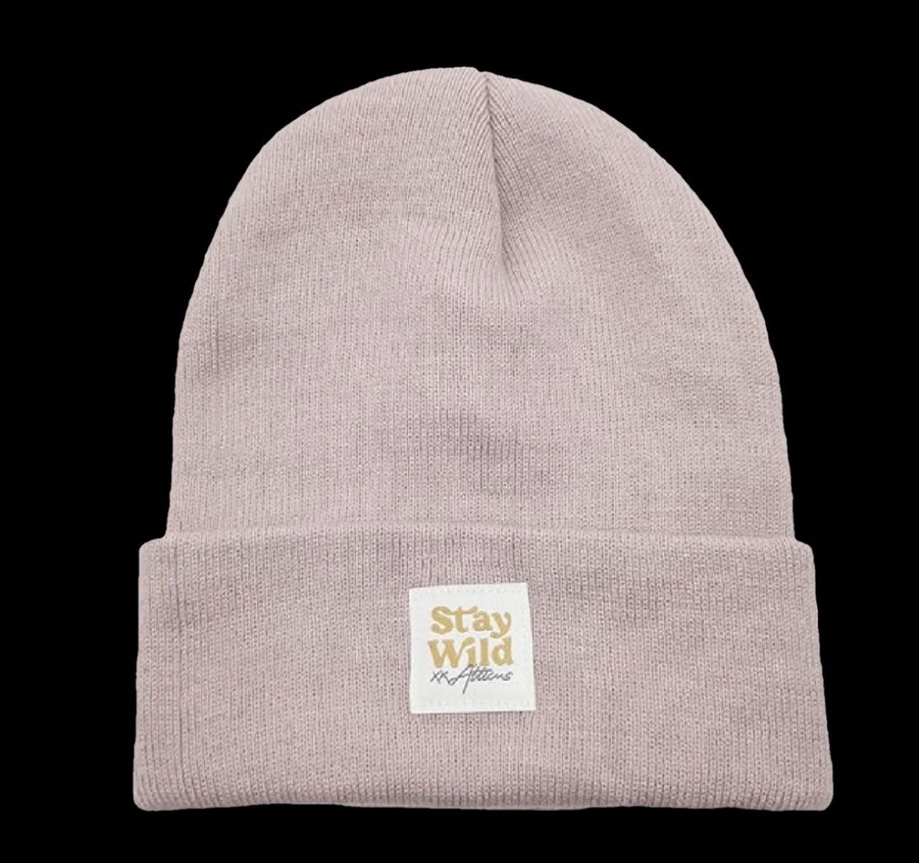 Other New Atticus “Stay Wild” Beanie Mauve/Pale Pink One Size Size ONE SIZE - 2 Thumbnail