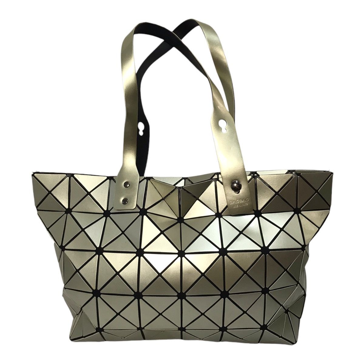Issey Miyake × Issey Miyake Bao Bao × Japanese Brand Bao Bao Issey Miyake Rock Silver Metallic Mate Tote Bag Size ONE SIZE - 4 Thumbnail