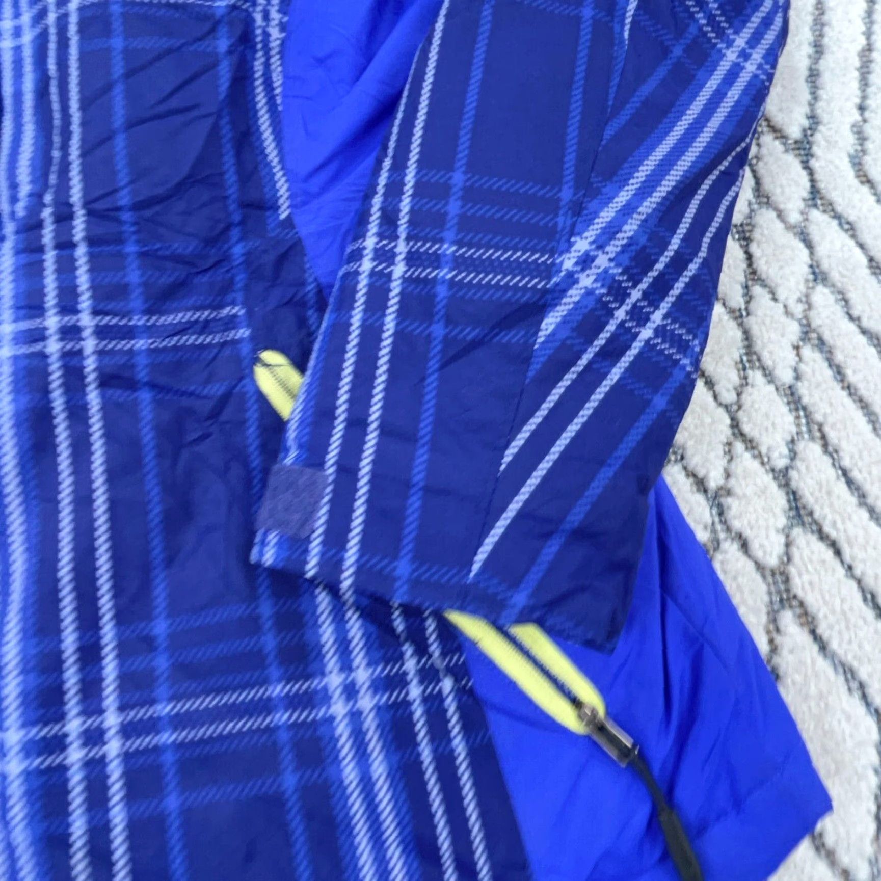 Vintage Columbia Windbreaker Jacket Women Small Purple Plaid Casual Full Zip Hooded Weather Resistant Size S / US 4 / IT 40 - 6 Thumbnail