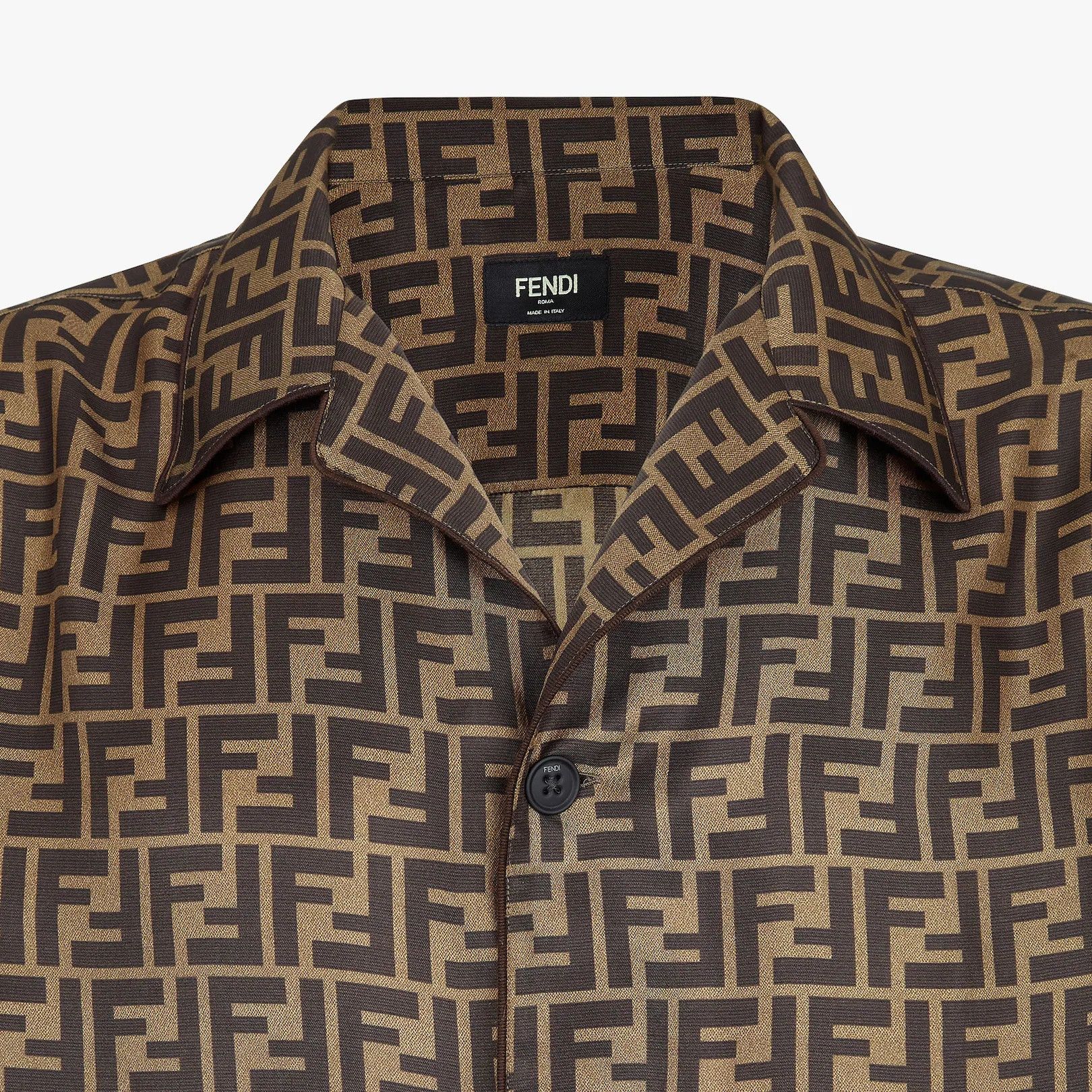 Fendi o1s1wg111025 M.Shirt/Wove N Fabric in Brown Size US S / EU 44-46 / 1 - 3 Thumbnail