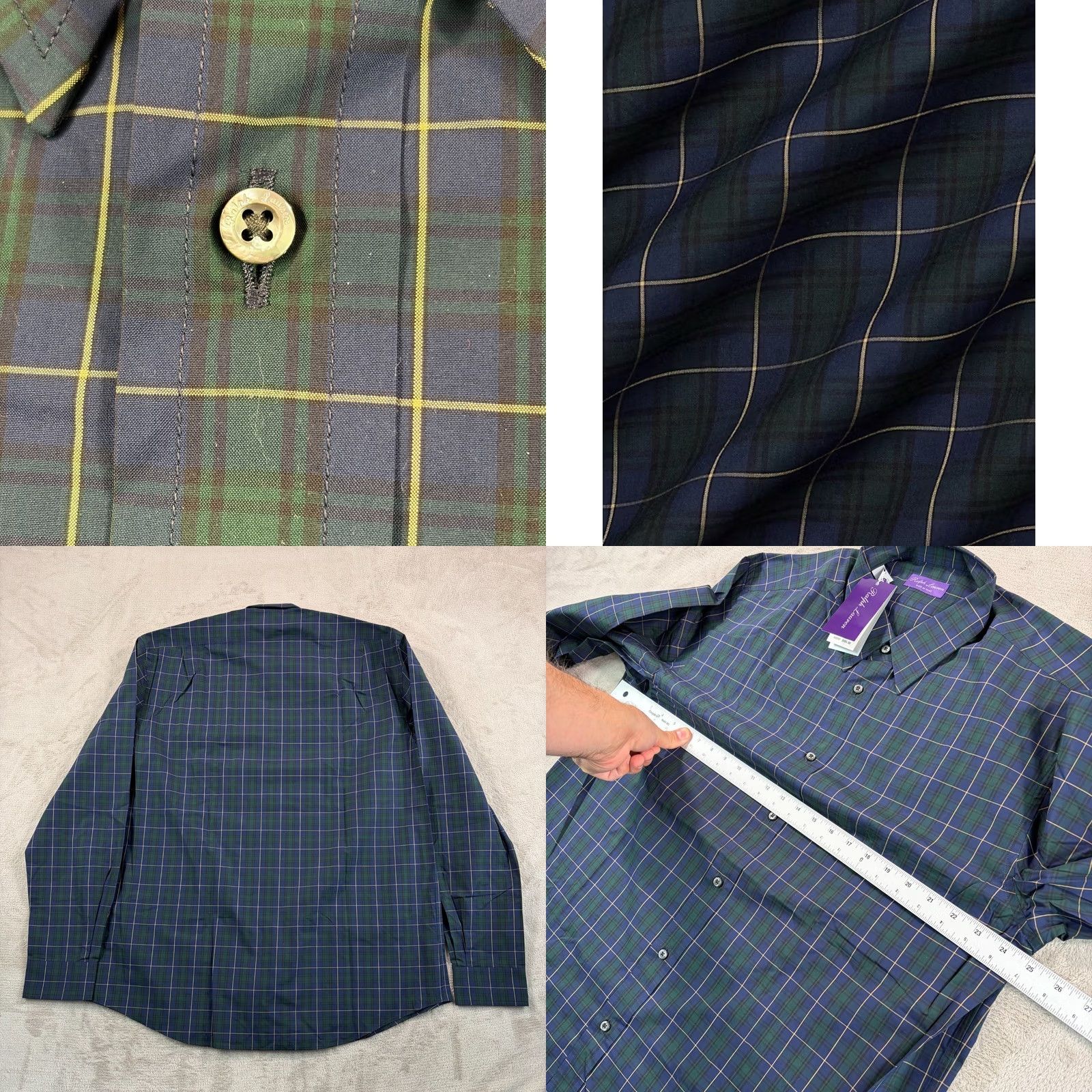 Ralph Lauren Purple Label Ralph Lauren Purple Label Shirt Blackwatch Navy Plaid Men 2XL NWT 95 Size US XXL / EU 58 / 5 - 8 Thumbnail