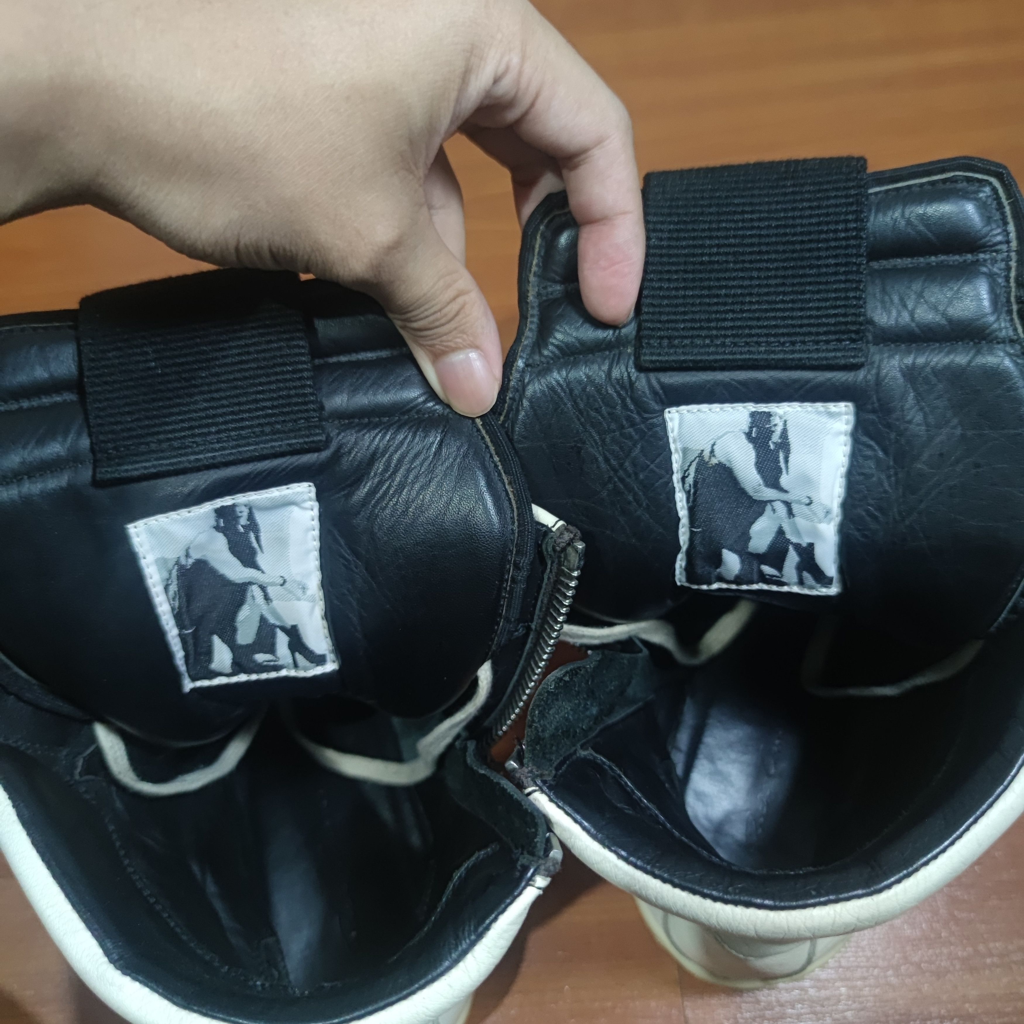 Rick Owens Rick Owens Mainline SS16 Geobasket Black/Milk Size US 8 / EU 41 - 4 Thumbnail