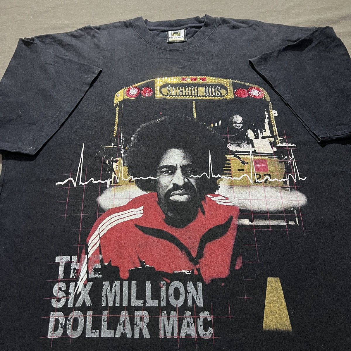 Rap Tees Vintage Mac Dre THE SIX MILLION DOLLAR MAC Parody Tee 3XL Size US XXL / EU 58 / 5 - 4 Thumbnail