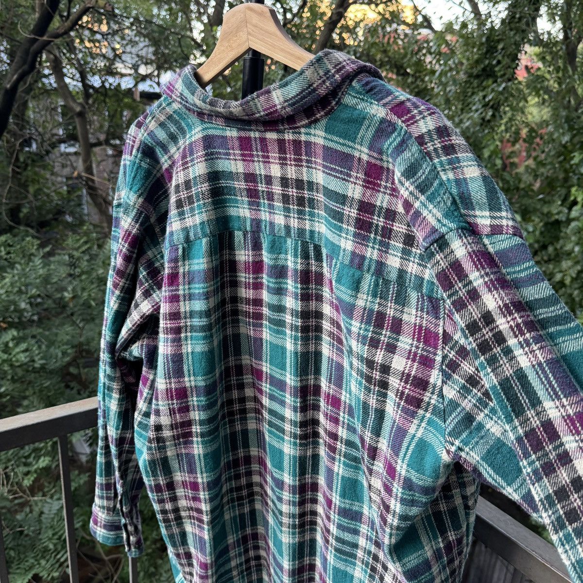 Vintage Thrashed Faded Distressed Flannel Shirt ERD Grunge Chrome Size US XL / EU 56 / 4 - 4 Thumbnail