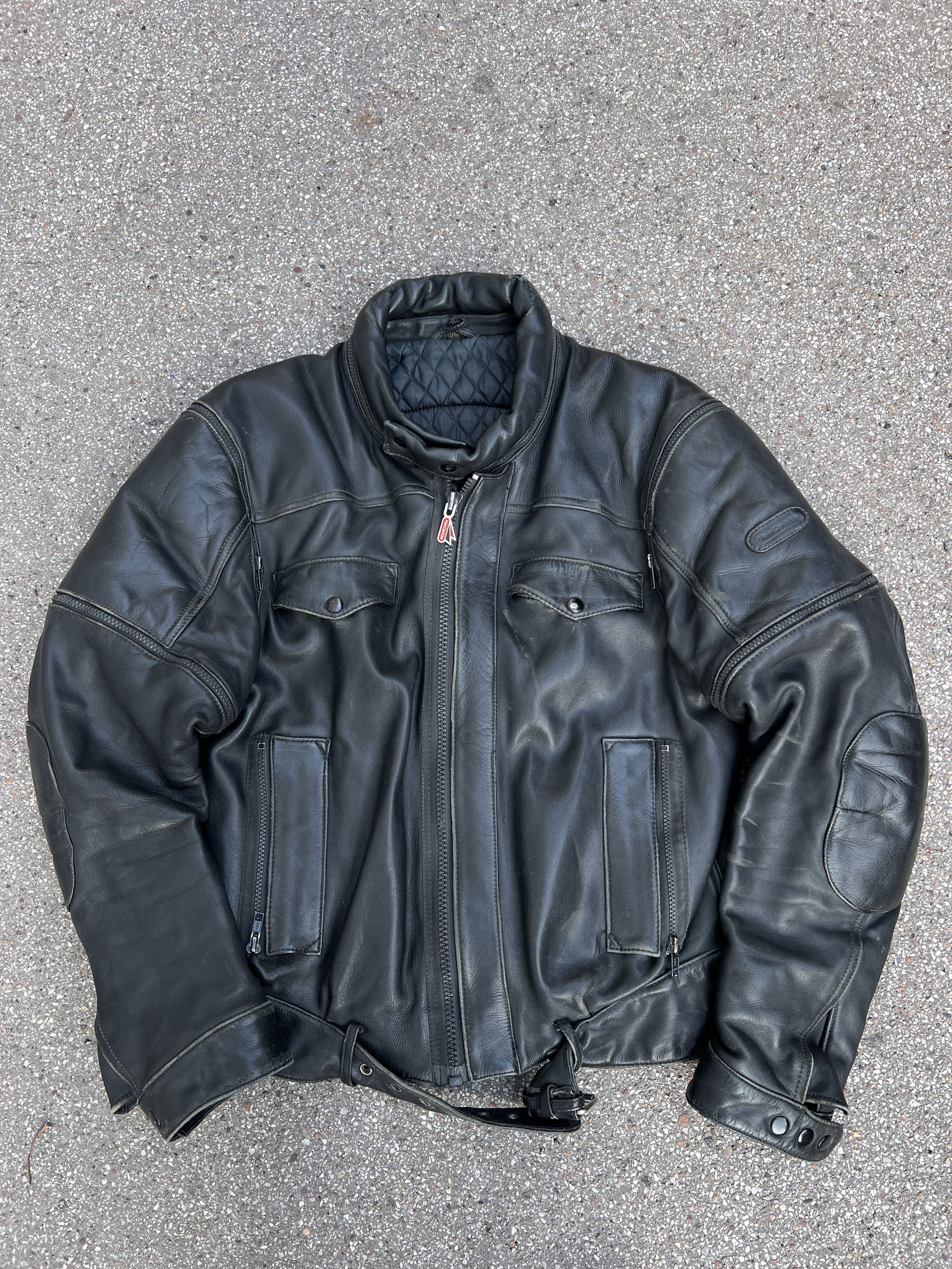 If Six Was Nine Rare Asymmetric rick owens type leather bomber racing jacket Size US M / EU 48-50 / 2 - 11 Thumbnail