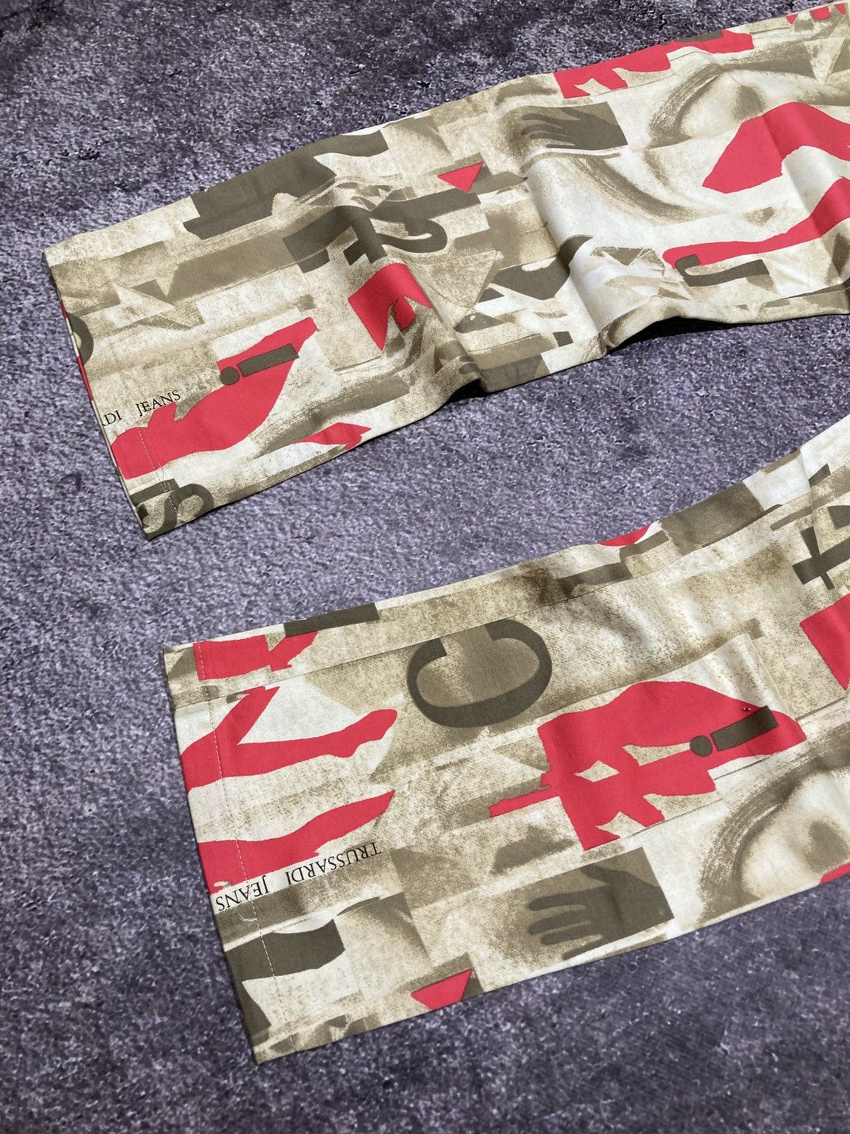 Trussardi Vintage Trussardi Flared Printed Pants Multicolour Women’s Size 32" / US 10 / IT 46 - 2 Thumbnail
