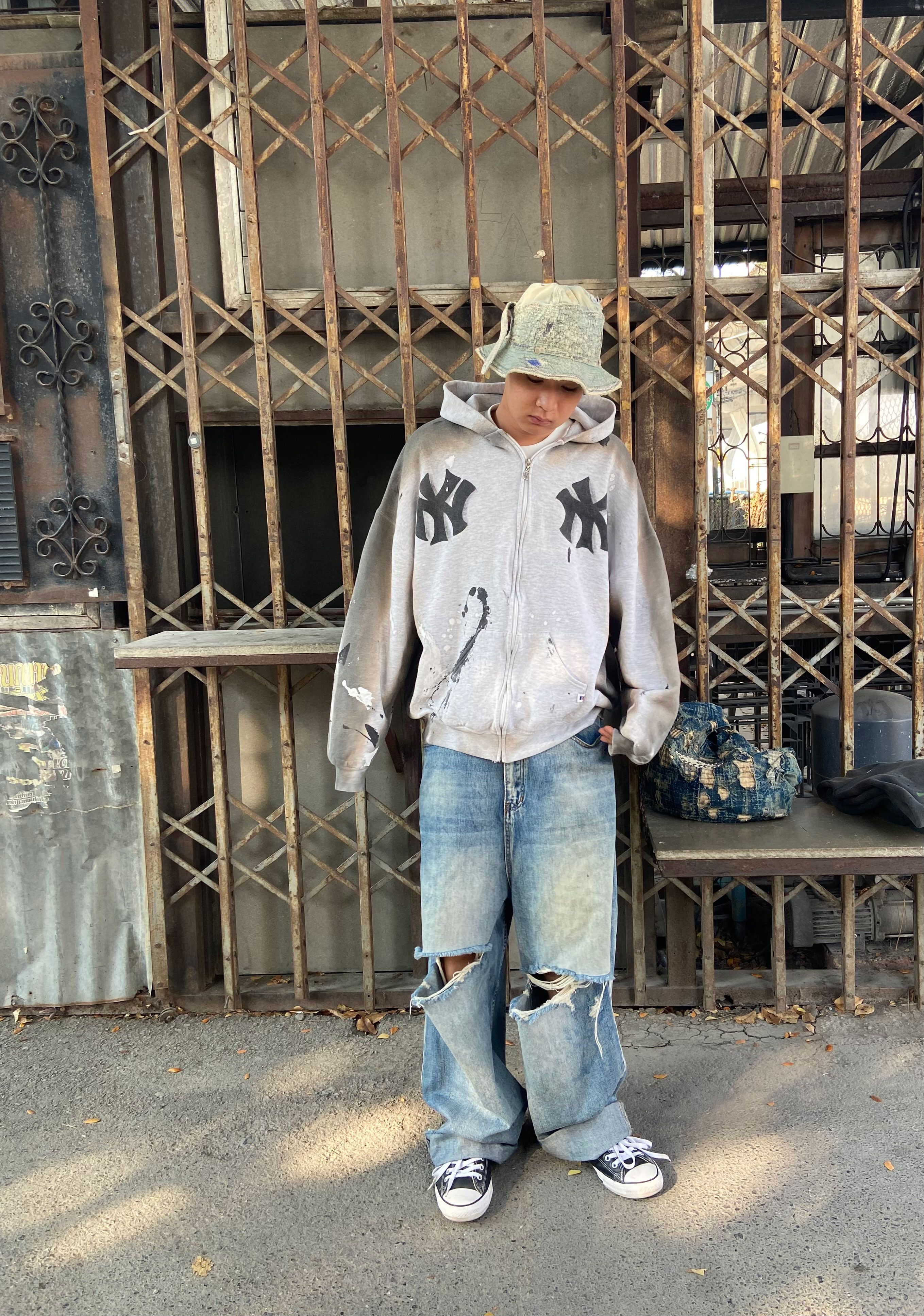 Russell Athletic XXL* 90s Vintage Russell ”NY NY“ ZIP Hoodie Size US XXL / EU 58 / 5 - 8 Thumbnail