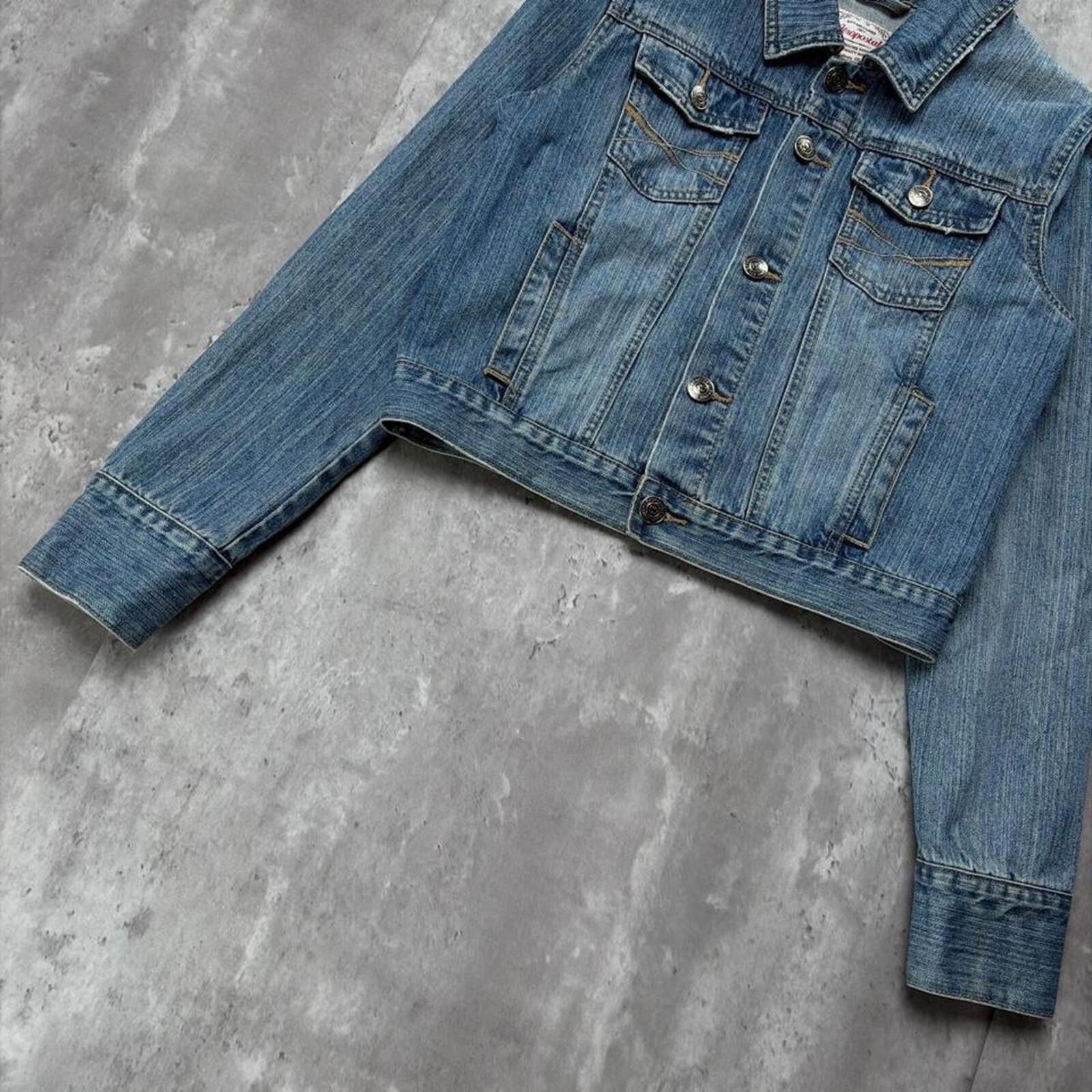 Aeropostale Y2K Blue Aeropostale Grunge Gothic Denim Trucker Jacket Size M / US 6-8 / IT 42-44 - 5 Thumbnail