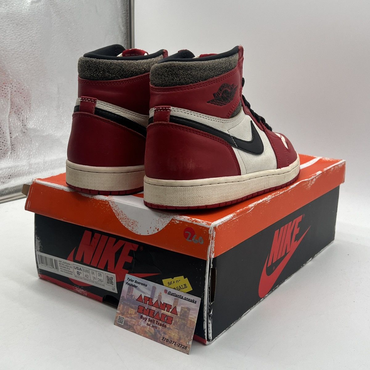 Nike Air Jordan 1 high Chicago lost & found Size US 8.5 / EU 41-42 - 5 Thumbnail