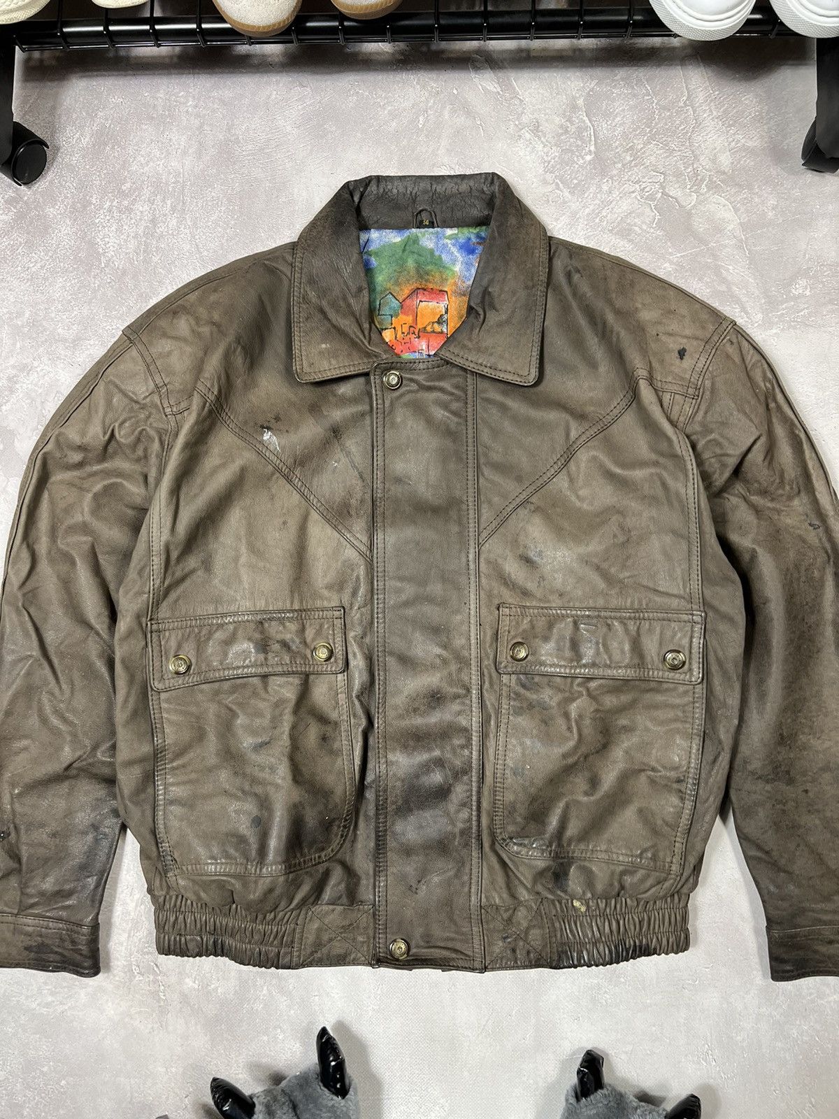 Other Vintage Avirex Style Y2k Leather Jacket Size US M / EU 48-50 / 2 - 3 Thumbnail