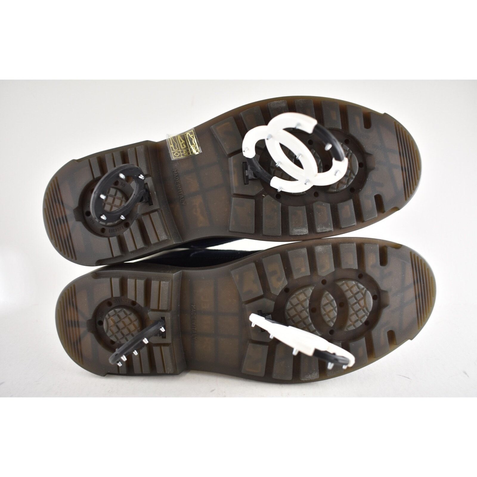 Chanel Chanel 23C Blue Black CC Combat Lace Up Tie Ankle Short Size US 12 / IT 42 - 16 Thumbnail