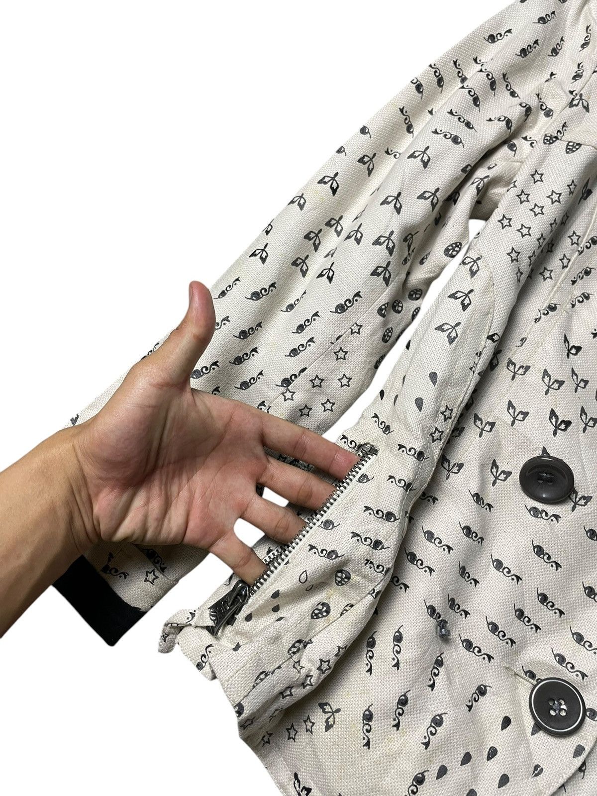 Japanese Brand × Vintage OO Japanese Brand Double Breasted Abstract Jacket (96) Size US XXS / EU 40 - 4 Thumbnail