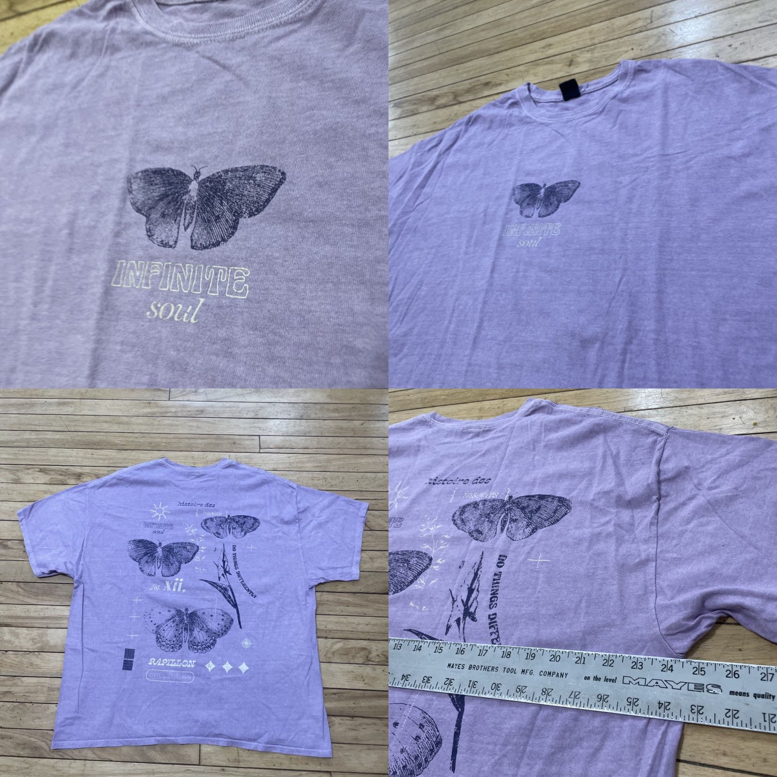 Urban Outfitters VINTAGE Urban Outfitters Shirt Men XL Purple Butterfly Rappillon Infinite Soul 48-50" Graphic Butterfly Shirt Size US XL / EU 56 / 4 - 11 Thumbnail