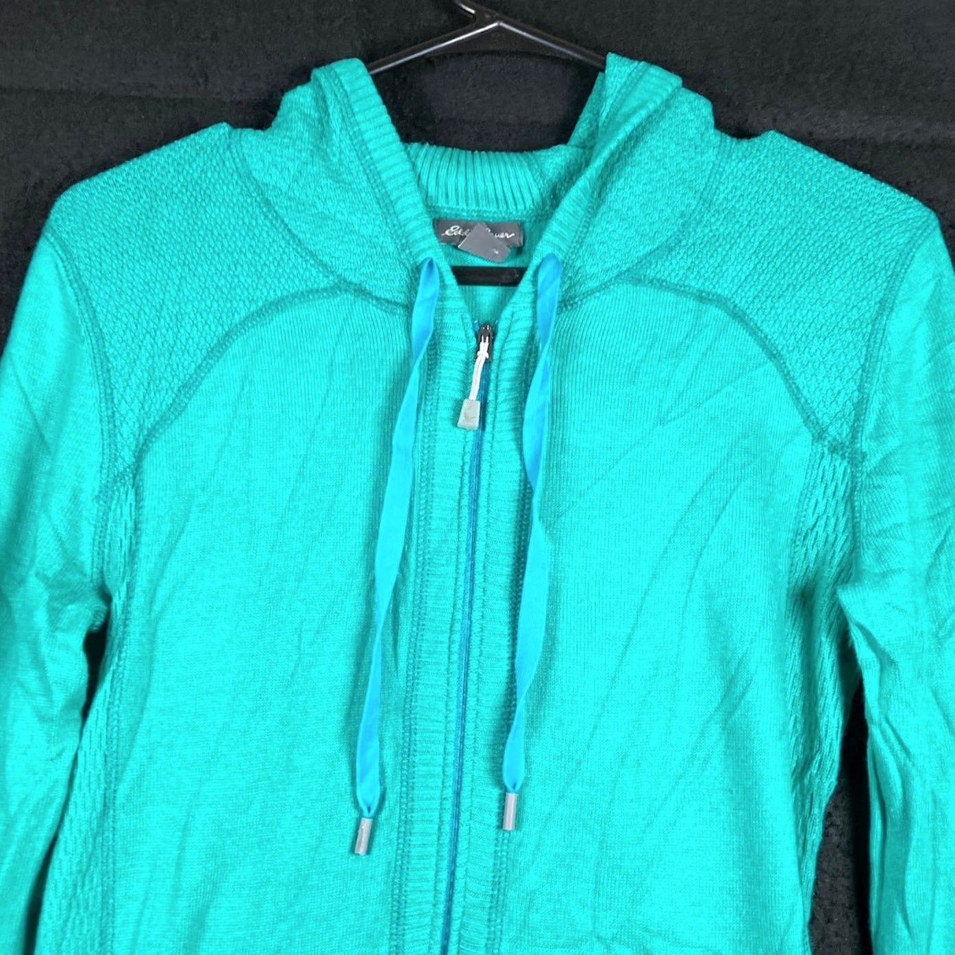 Eddie Bauer Eddie Bauer Womens Jacket Turquoise Full Zip Hooded Stretch Small Size S / US 4 / IT 40 - 2 Thumbnail