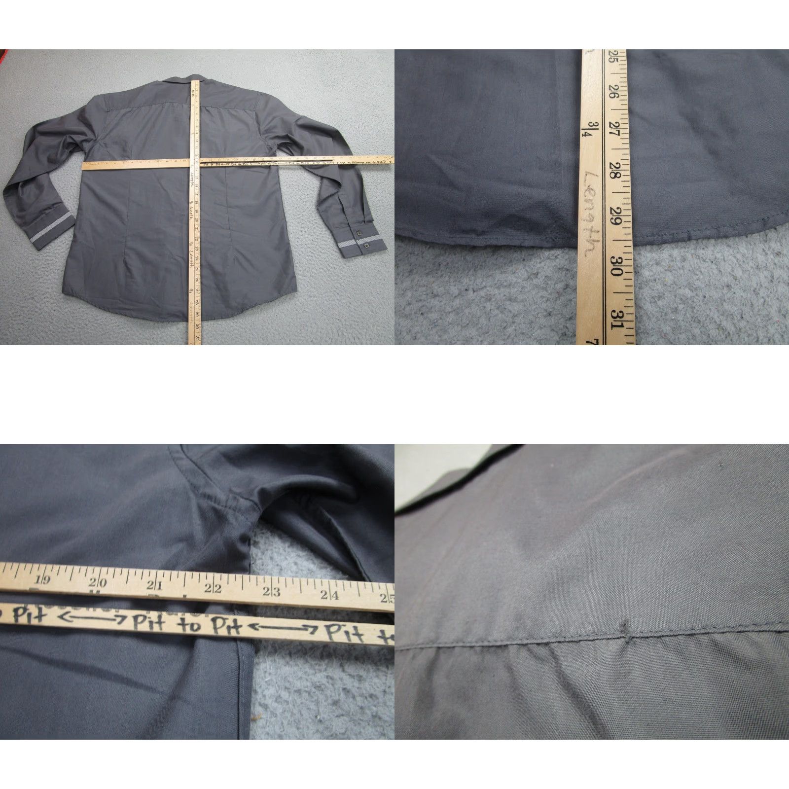 Epaulet Meztizos Shirt Mens XL Gray Long Sleeve Button Front Epaulet Zip Pockets Casual Size US XL / EU 56 / 4 - 8 Thumbnail
