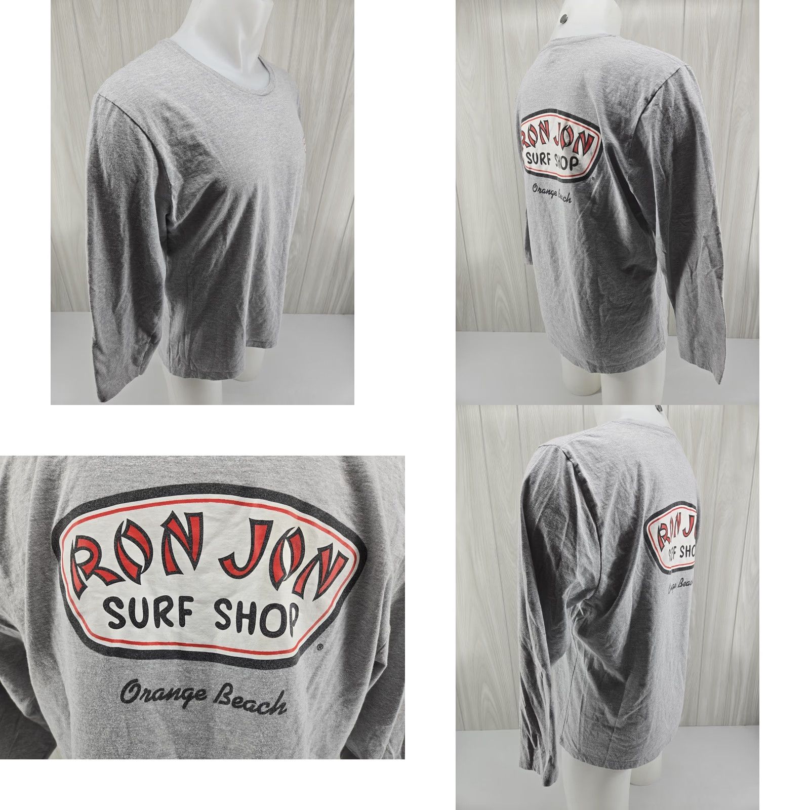 Ron Jon Surf Shop Ron Jon Surf Shop Shirt Women XL Extra Large Long Sleeve Gray Orange Beach Shirt Womens XL Long Sleeve Beach Shirt Size XL / US 12-14 / IT 48-50 - 8 Thumbnail