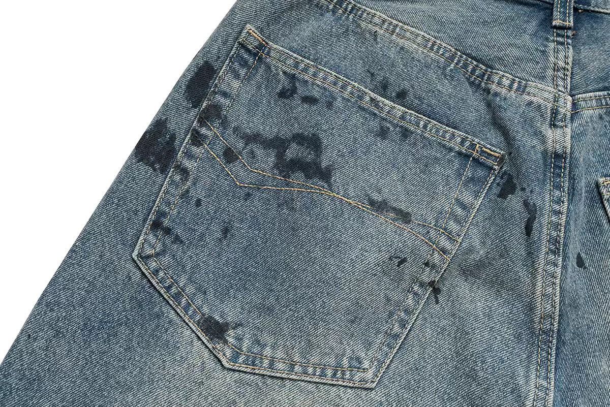 Designer Design Distressed Graffiti Printed Wide Leg Baggy Shorts Size US 32 / EU 48 - 11 Thumbnail