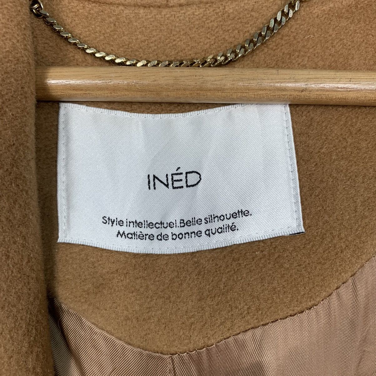 Japanese Brand Ined Inspired By Yohji Yamamoto Wool Hooded Overcoat Size M / US 6-8 / IT 42-44 - 16 Thumbnail