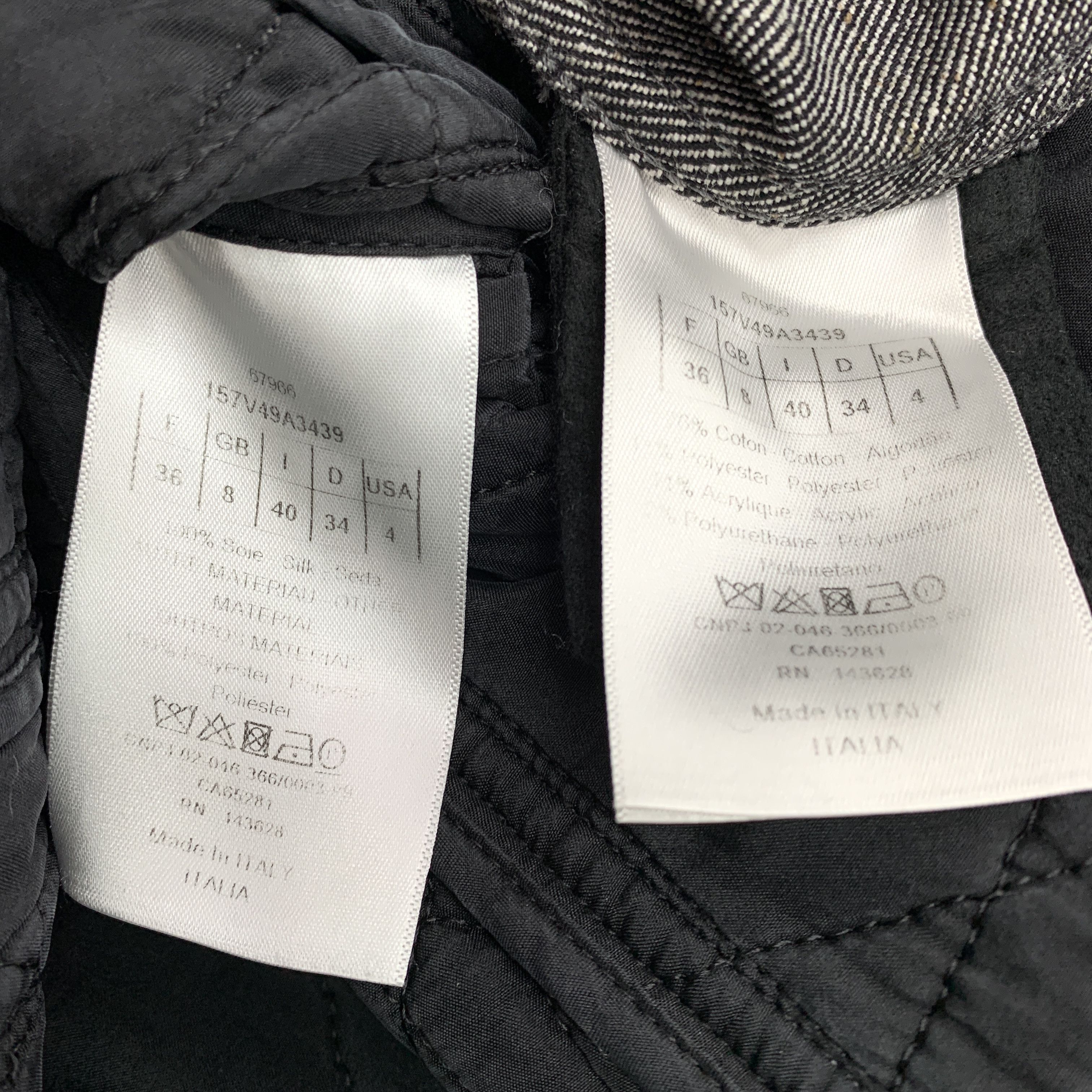 Dior Dior Gray Bee Embroidered Cotton Hoodie Blazer 2-in-1 (36) Size 36R - 3 Thumbnail