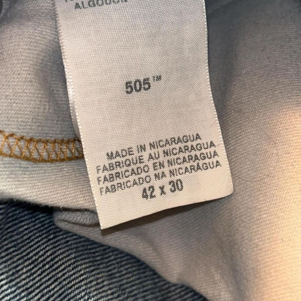 Levi's Levi's 505 blue jeans with a unique cut out design Size US 42 / EU 58 - 6 Thumbnail