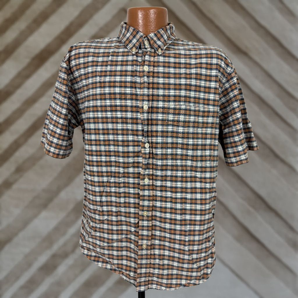 Old Navy VINTAGE Old Navy Oxford Shirt Men M Blue Plaid Button-Up Collar-Down 90s Everyday Size US M / EU 48-50 / 2 - 1 Thumbnail