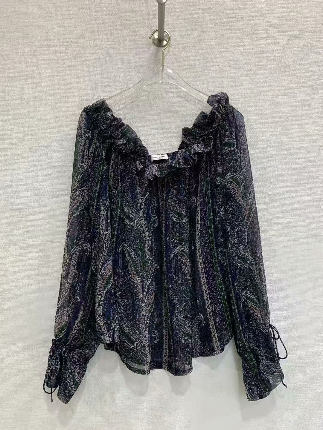 Saint Laurent Paris Saint Laurent Sheer Paisley Print Blouse Size S / US 4 / IT 40 - 1 Thumbnail