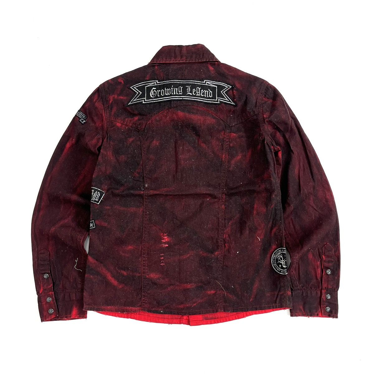 If Six Was Nine × In The Attic × Le Grande Bleu (L.G.B.) In The Attic like H Anarchy Lgb Distressed Bone Button Shirt Size US M / EU 48-50 / 2 - 16 Thumbnail