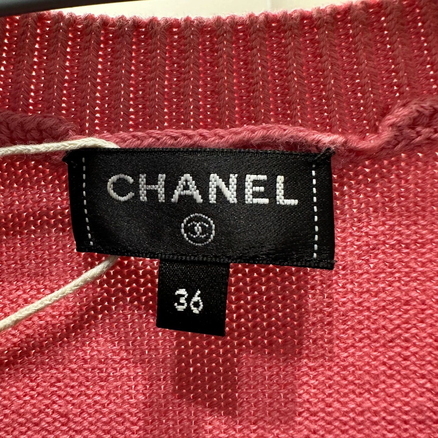 Chanel Chanel feb397 allover logo multi-elem knit cardigan 36 Size XS / US 0-2 / IT 36-38 - 3 Thumbnail