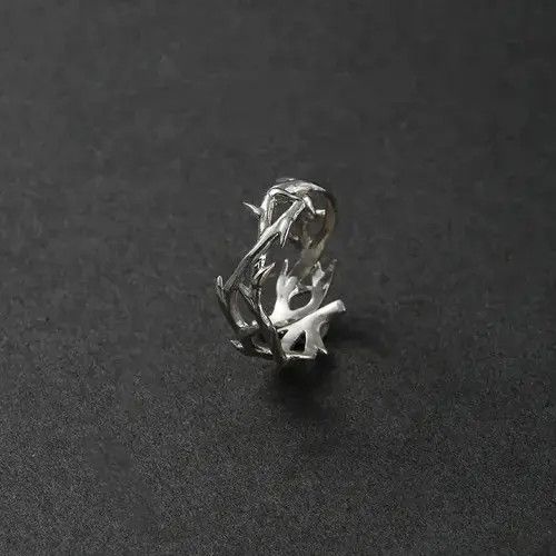 Ring Of Fire Root Torn Style Adjustable Ring Size ONE SIZE - 3 Thumbnail