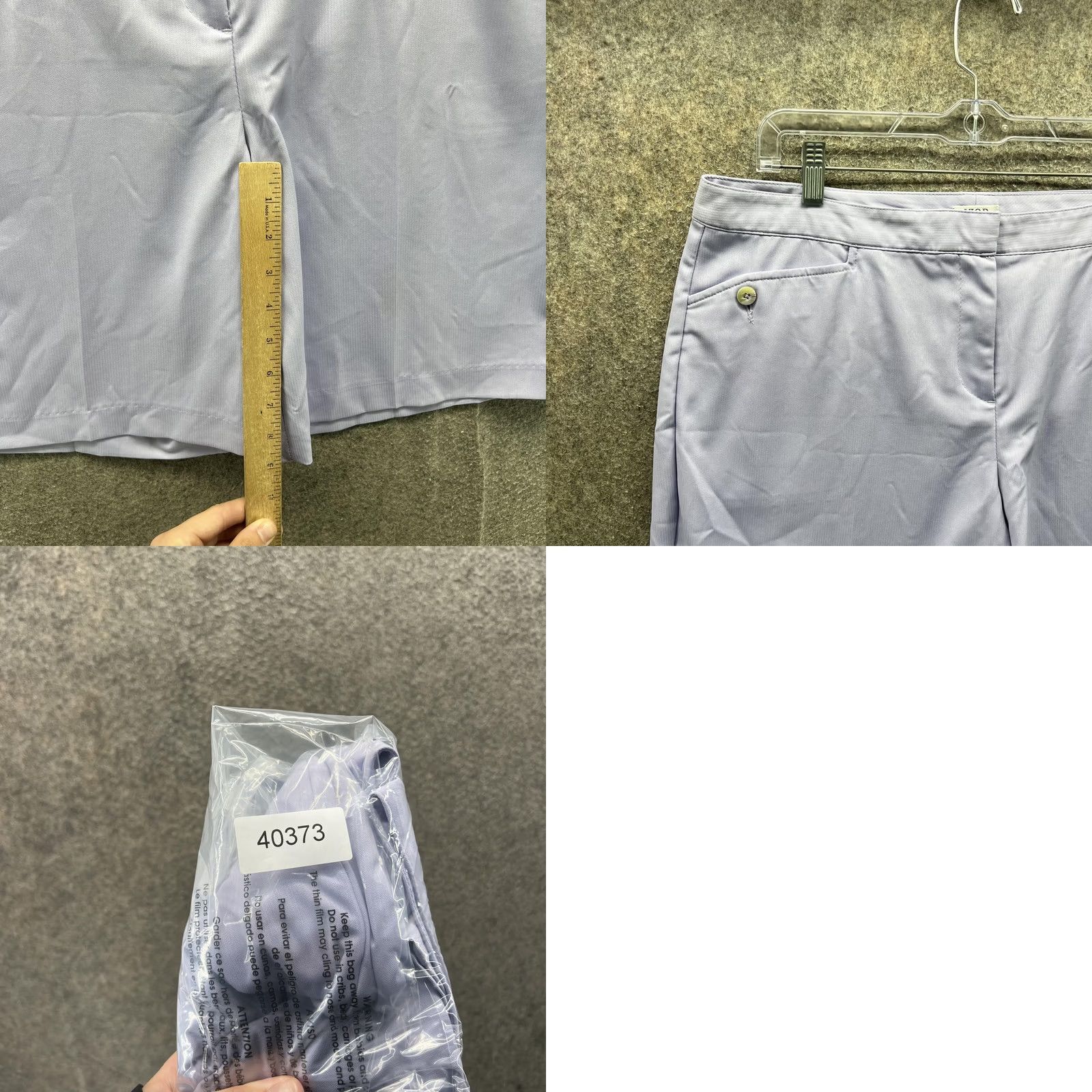 Izod Izod PerformX Shorts Women 14 Purple Stretch Chino Flat Front Casual 9 Inseam Size 36" / US 14 / IT 50 - 8 Thumbnail