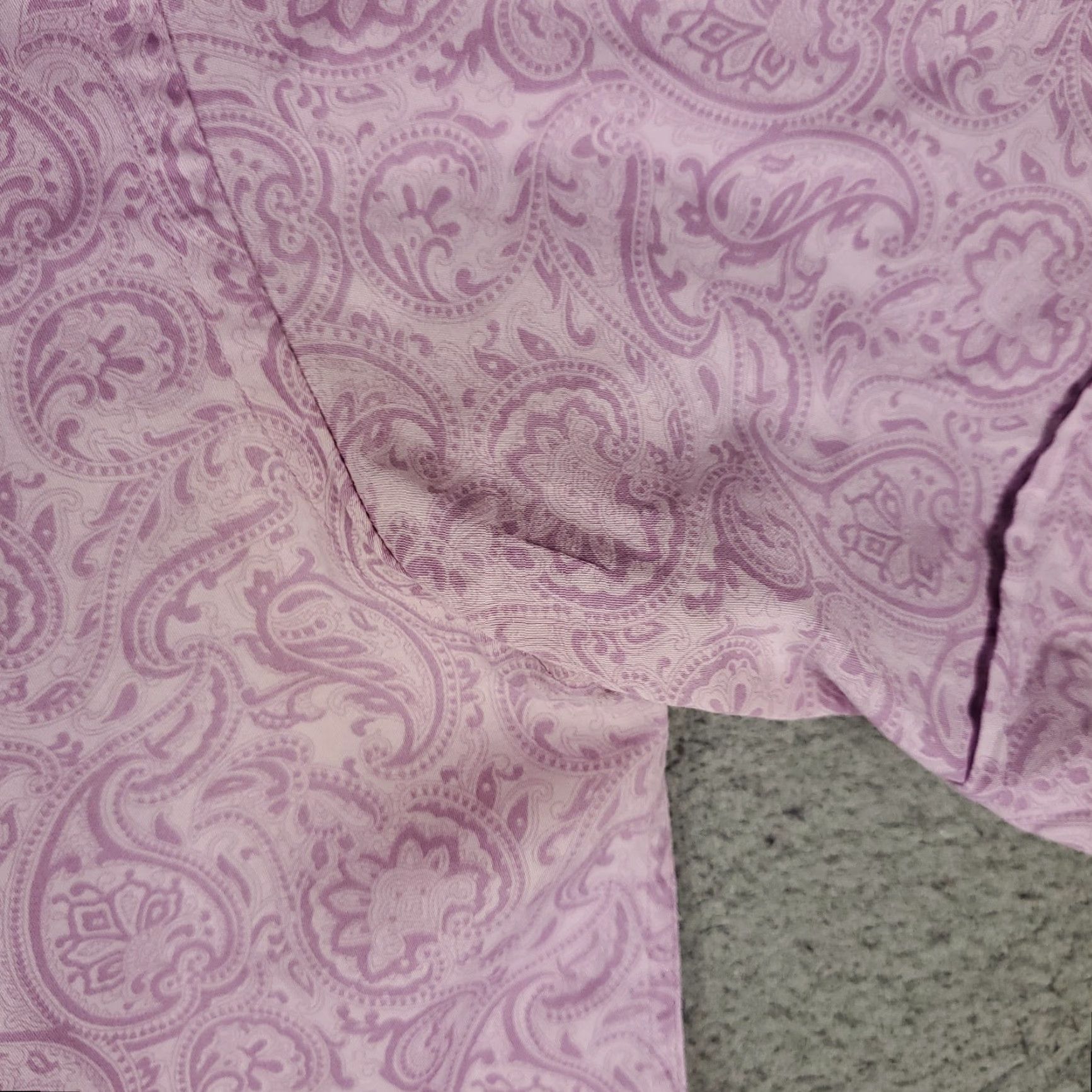 BUGATCHI Bugatchi Uomo Shirt Mens Medium Pink Paisley Shaped Fit Button Up Short Sleeve Size US M / EU 48-50 / 2 - 4 Thumbnail