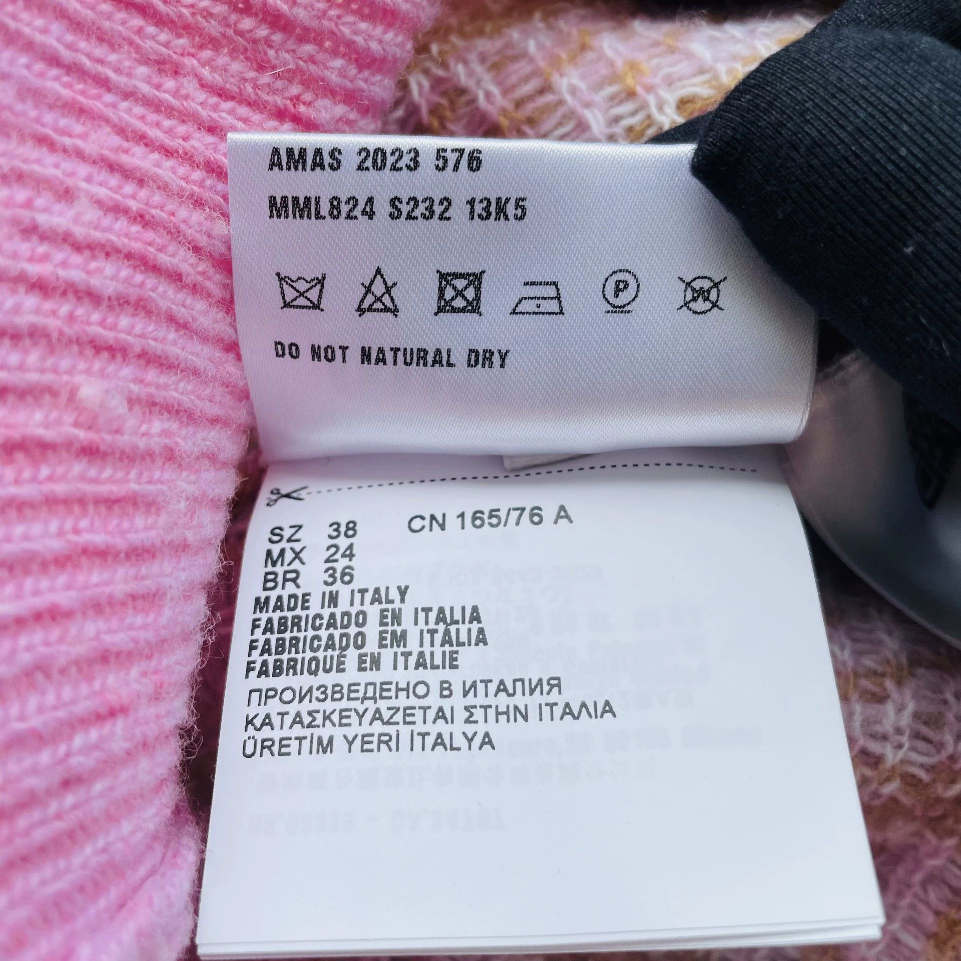 Miu Miu MIU MIU SS23 Striped Logo Wool Sweater Women Pink 38 Size XS / US 0-2 / IT 36-38 - 6 Thumbnail