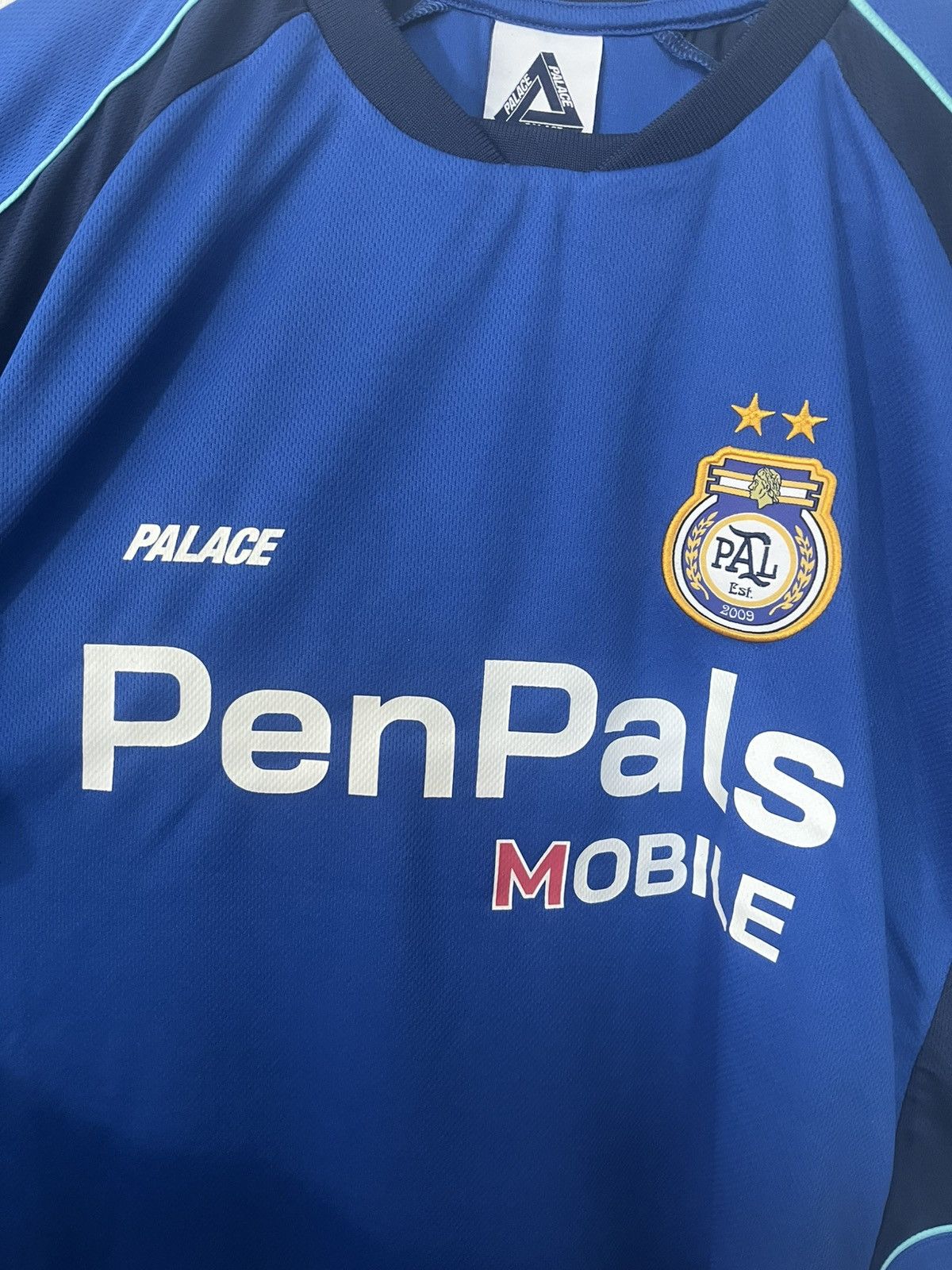 Palace Palace Skateboards Pen Pals Jersey Blue Soccer Football Size US M / EU 48-50 / 2 - 2 Thumbnail