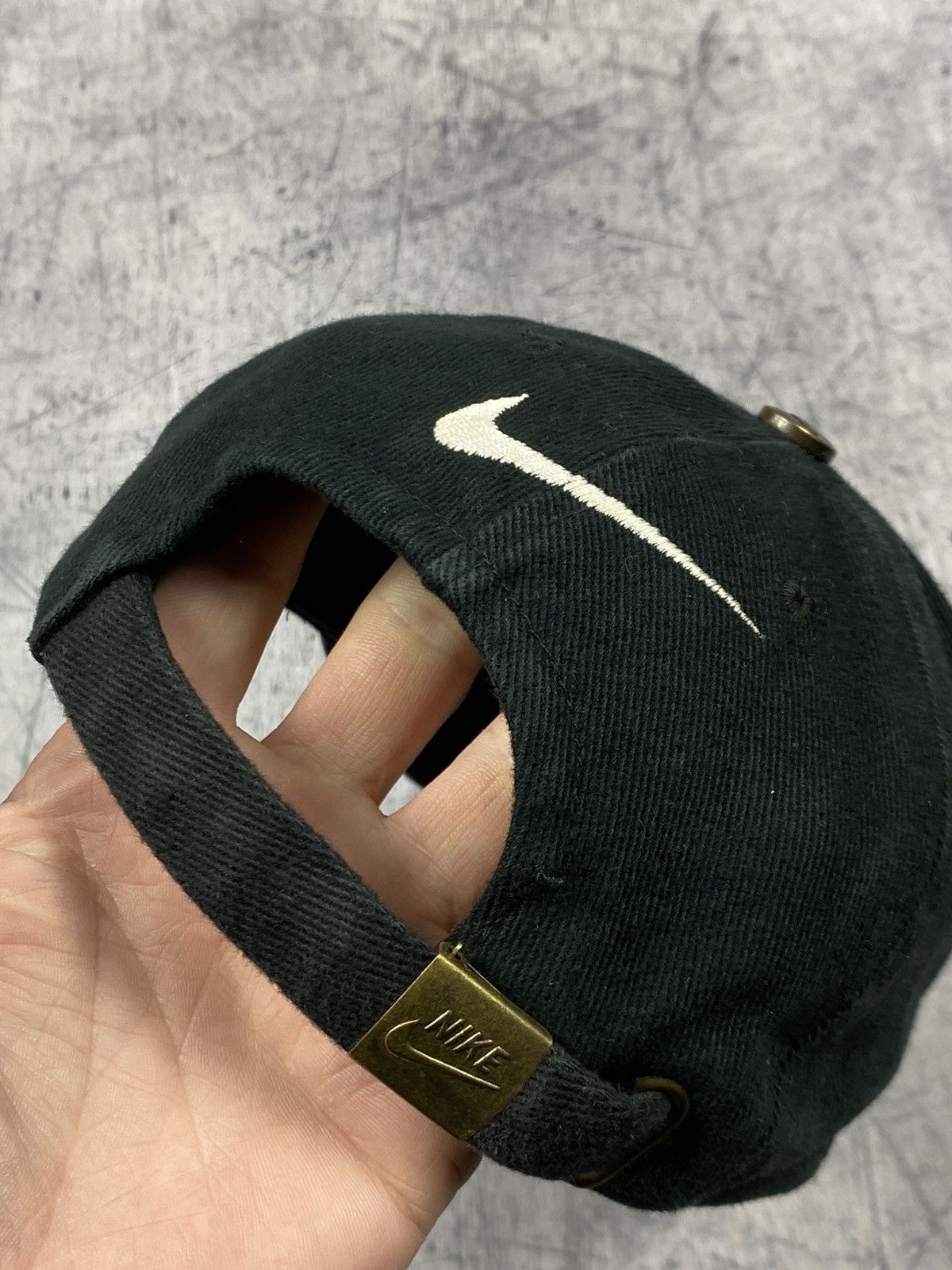 Nike × Vintage Vintage 90s Nike Big Logo Swoosh Drill Cap Hats Size ONE SIZE - 8 Thumbnail