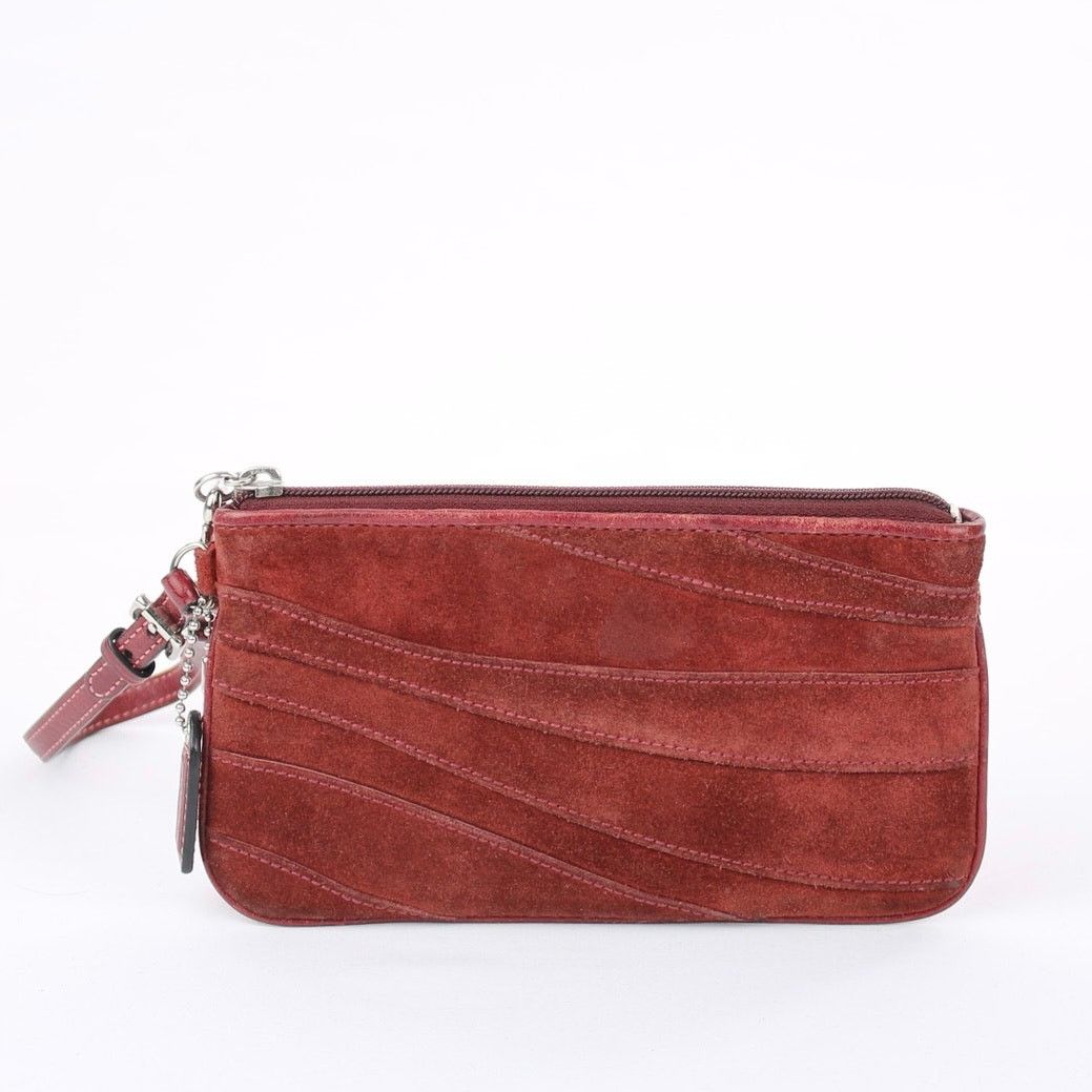 Coach Coach Y2K Vintage Burgundy Suede Wristlet Size ONE SIZE - 1 Thumbnail