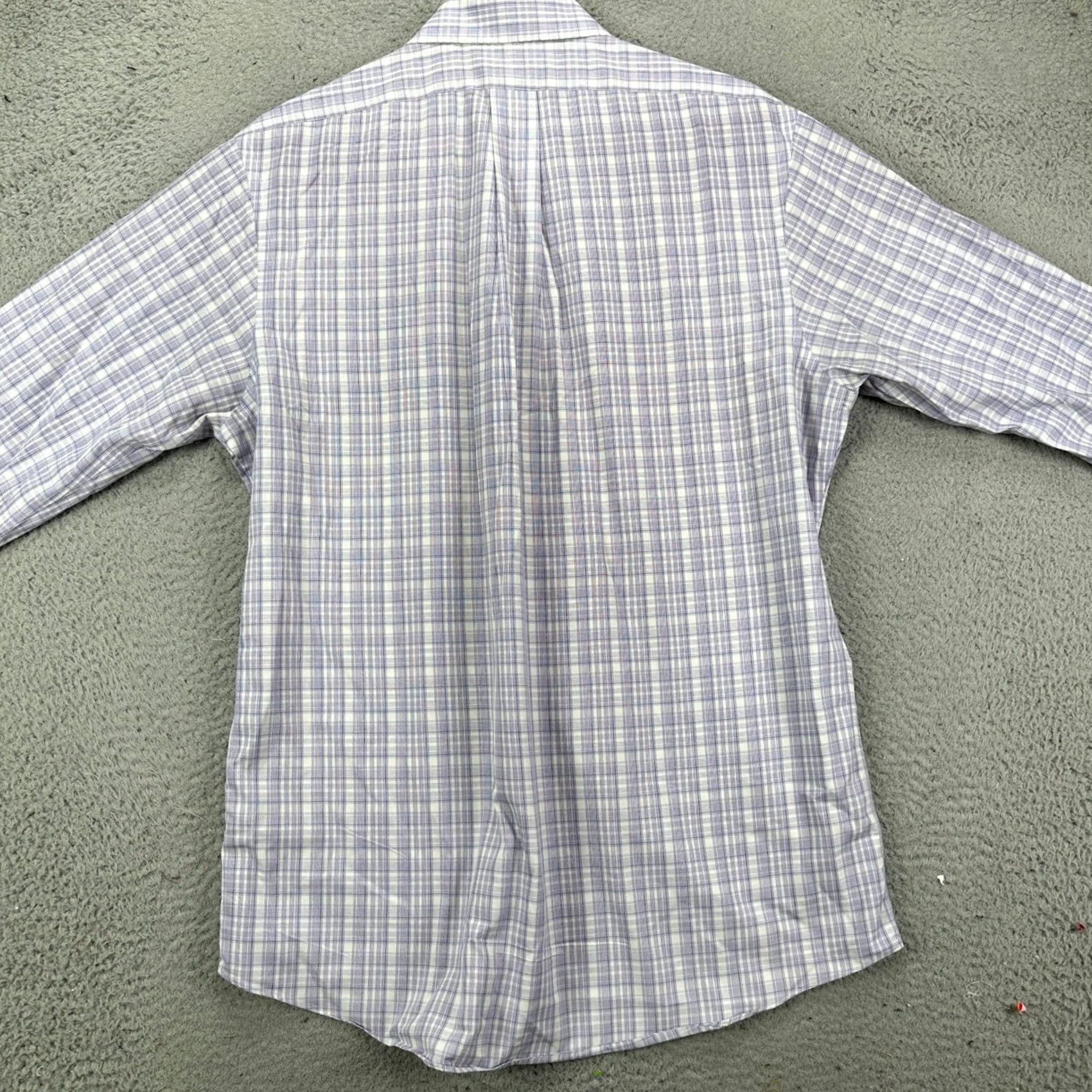 Brooks Brothers Brooks Brothers Regent Dress Shirt Mens 16-35 Purple Plaid Pocket Supima Cotton Button-Down Long Sleeve Size 42R - 2 Thumbnail