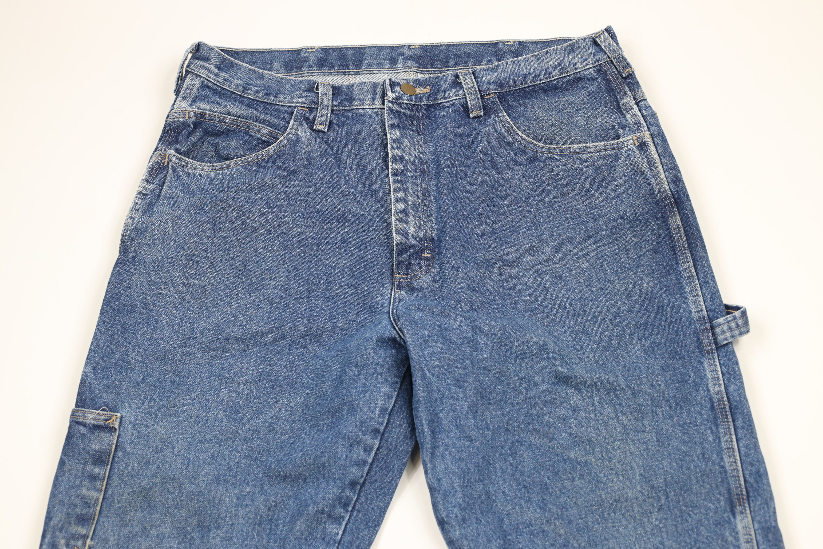 Vintage Vintage Bulwark FR Flame Resistant Wide Leg Dungaree Jeans Size US 38 / EU 54 - 2 Thumbnail