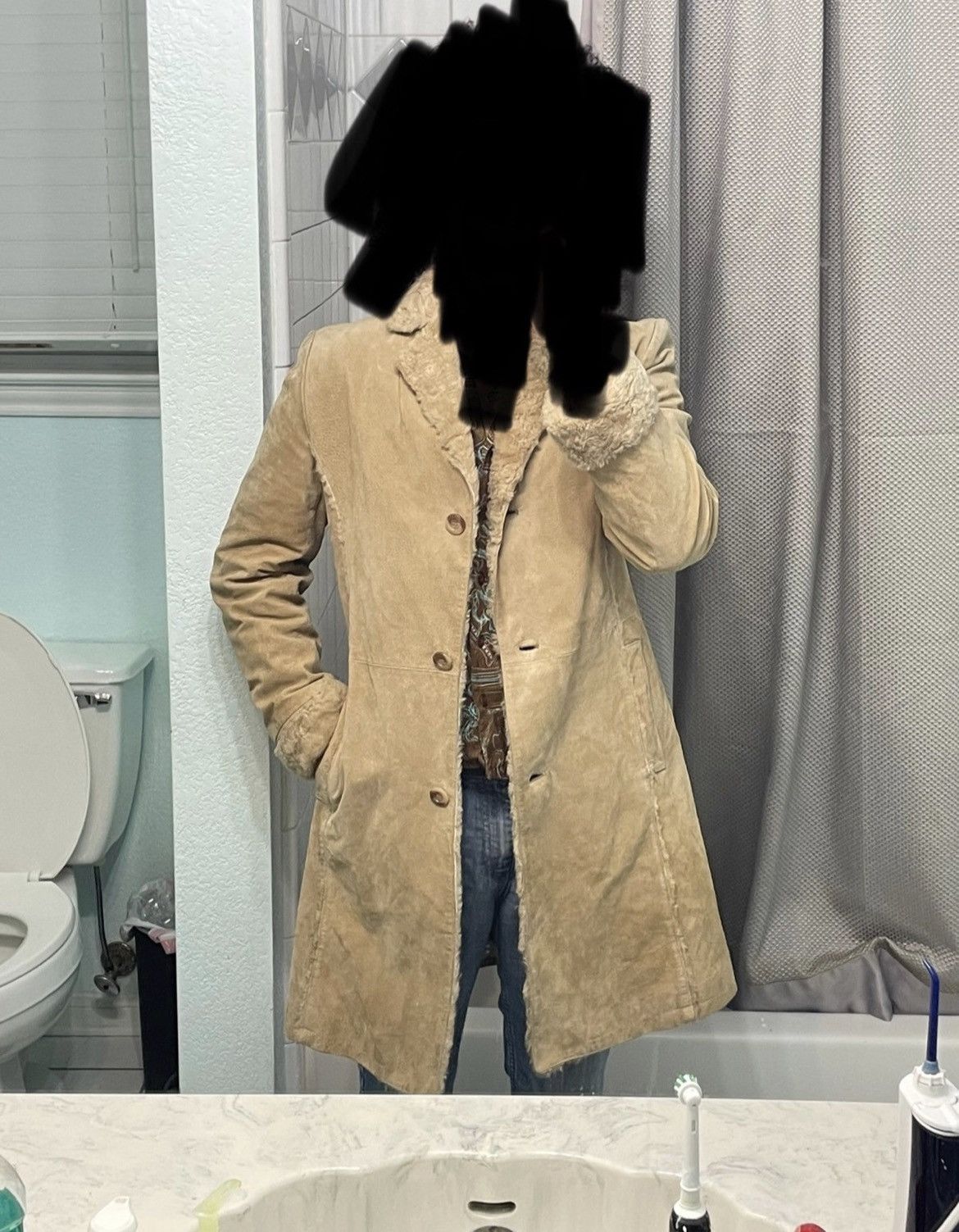 Vintage Vintage 70s Pimp Style Suede Leather Long Coat faux Fur Smal Size S / US 4 / IT 40 - 10 Thumbnail